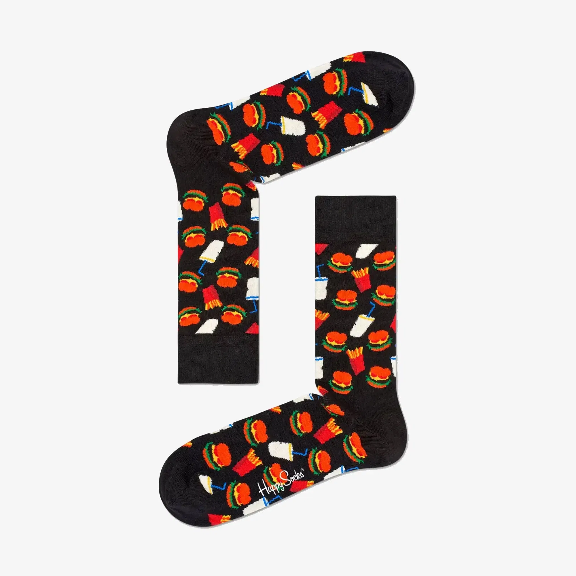 Happy Socks HAMBURGER SOCK { BLACK