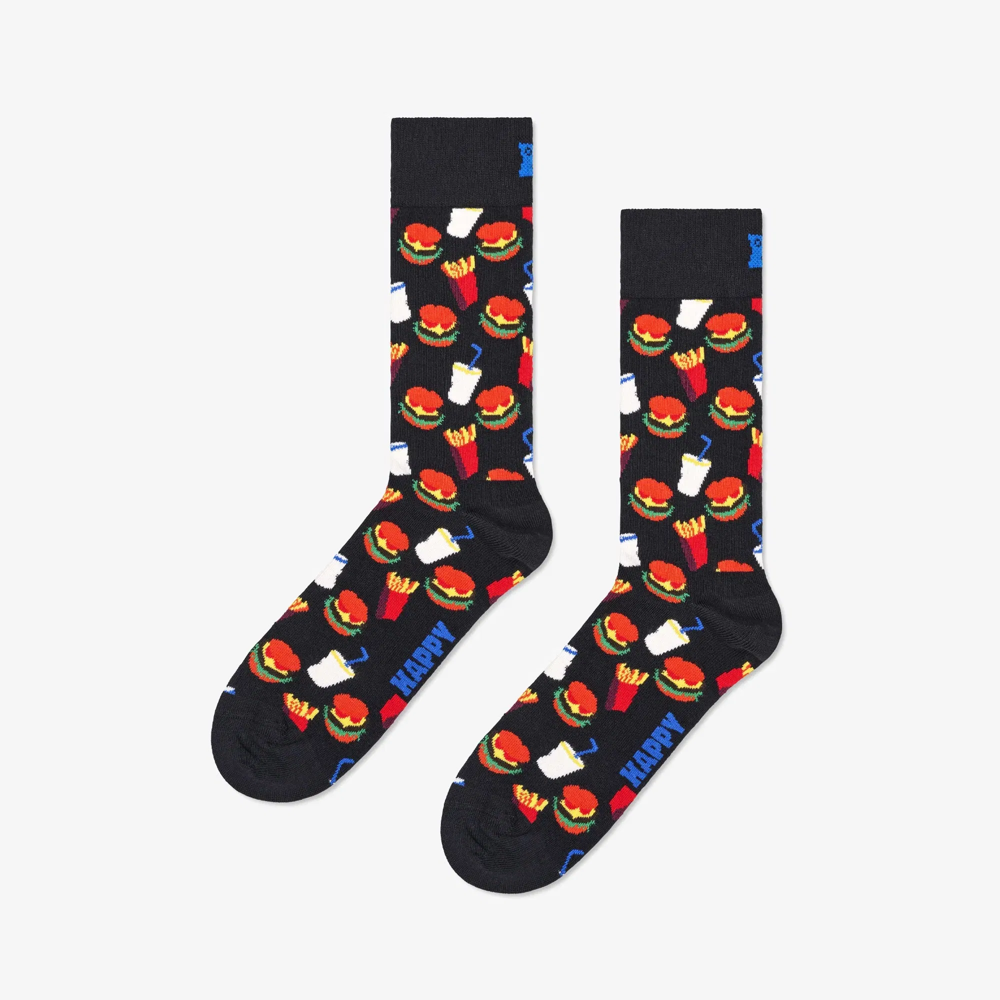 Happy Socks HAMBURGER SOCK { BLACK