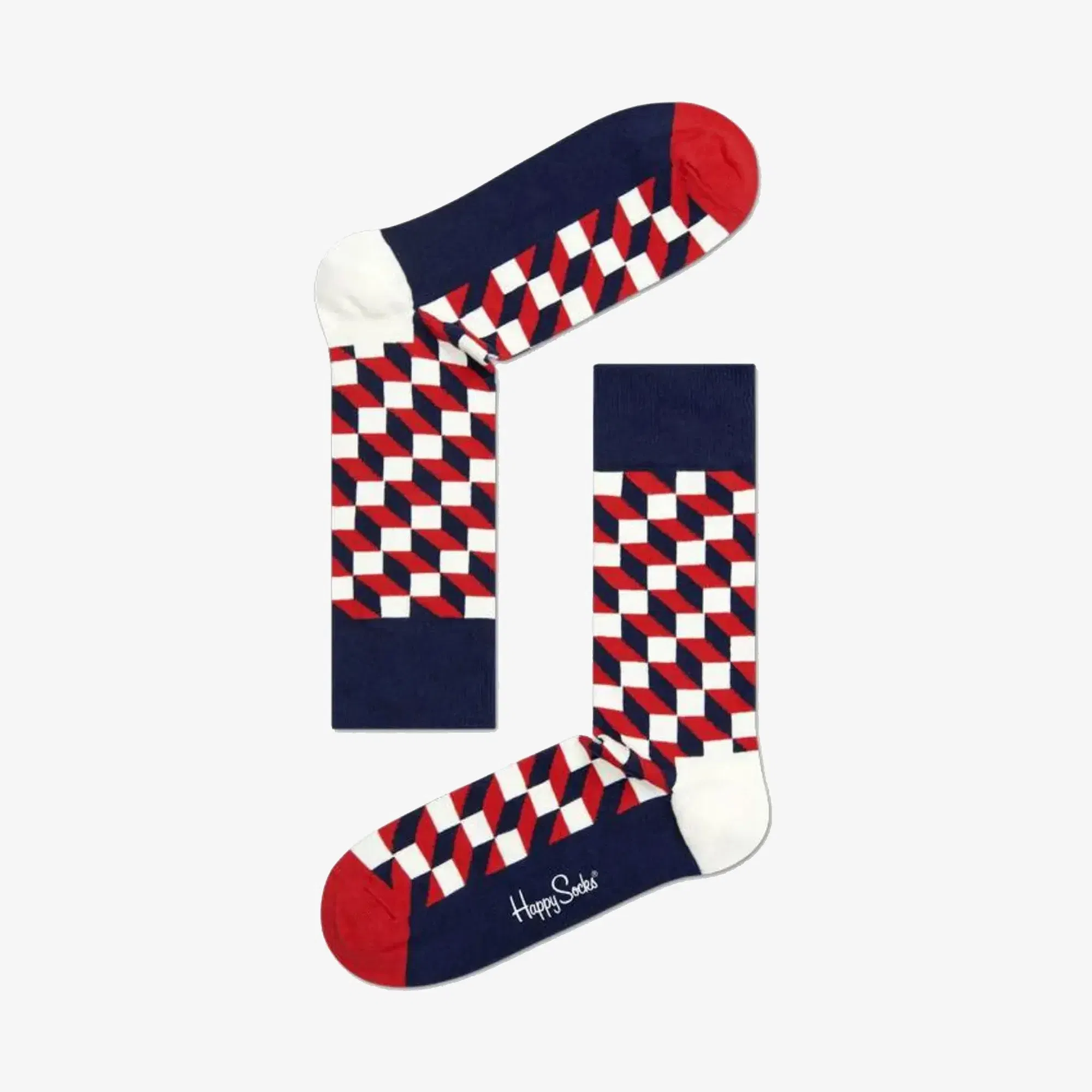 Happy Socks FILLED OPTIC SOCK { NAVY