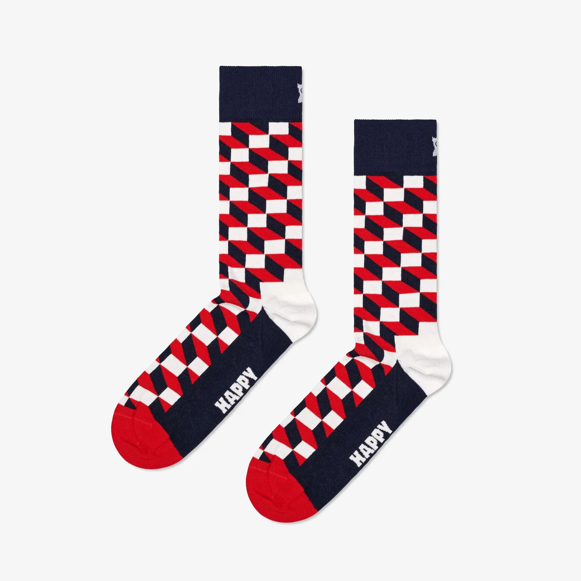 Happy Socks FILLED OPTIC SOCK { NAVY