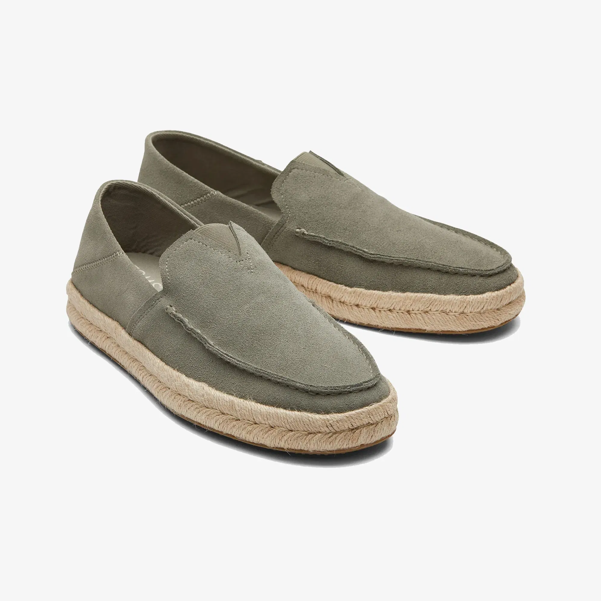 Toms ALONSO LOAFERS SUEDE ESPADRILLES { OLIVE