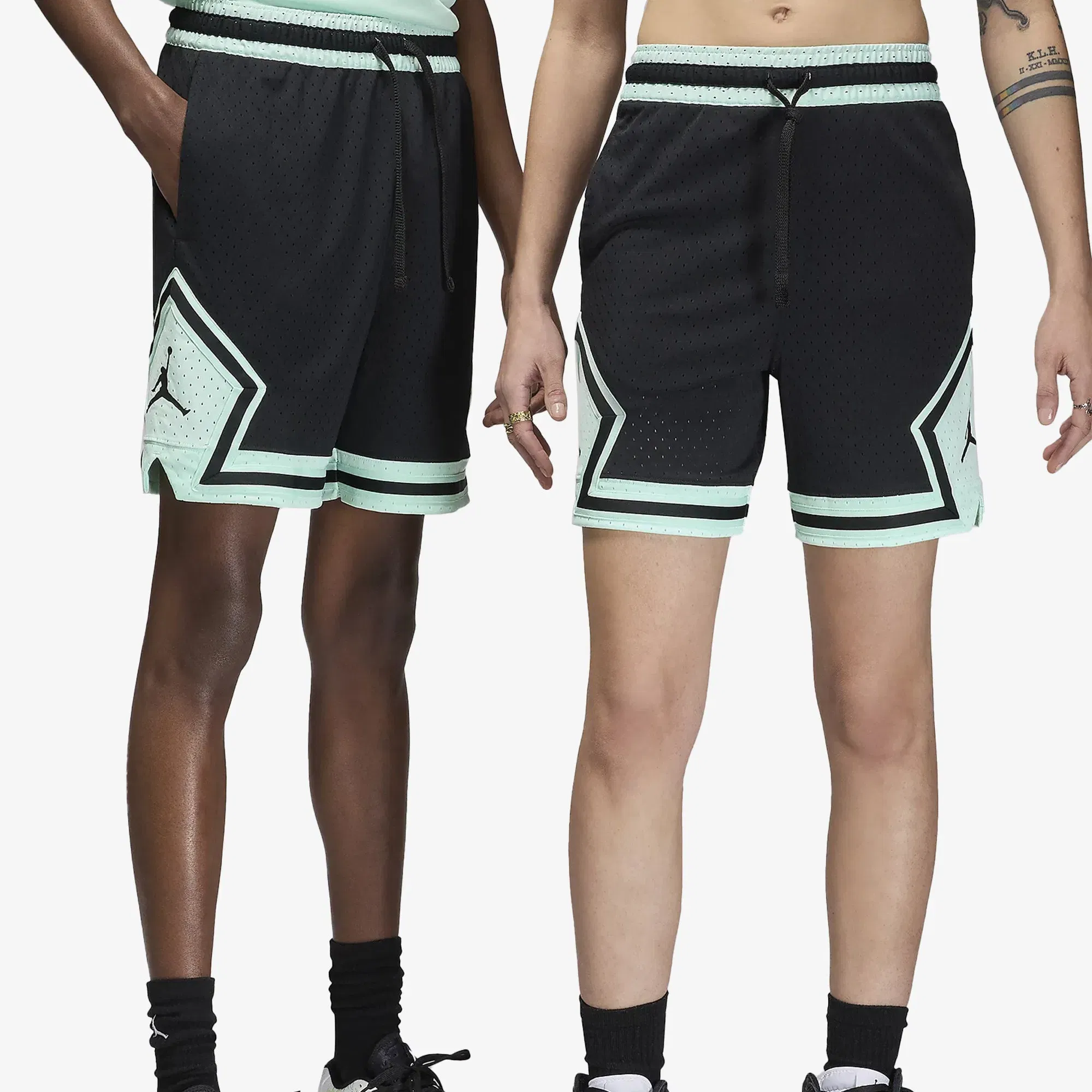 Jordan DRI-FIT SPORT DIAMOND SHORTS { BLACK/MINT FOAM/BLACK/BLACK
