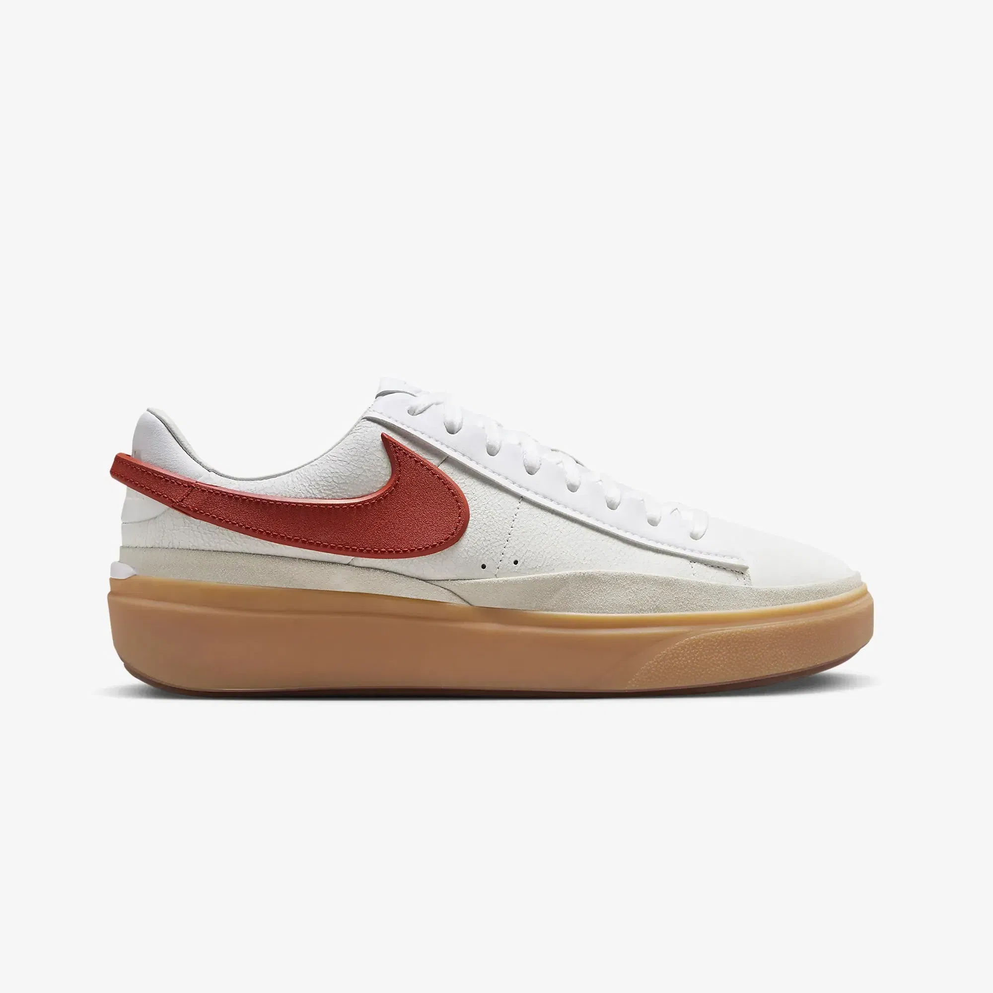 Nike BLAZER PHANTOM LOW { WHITE/DRAGON RED-SUMMIT WHITE-GUM YELLOW