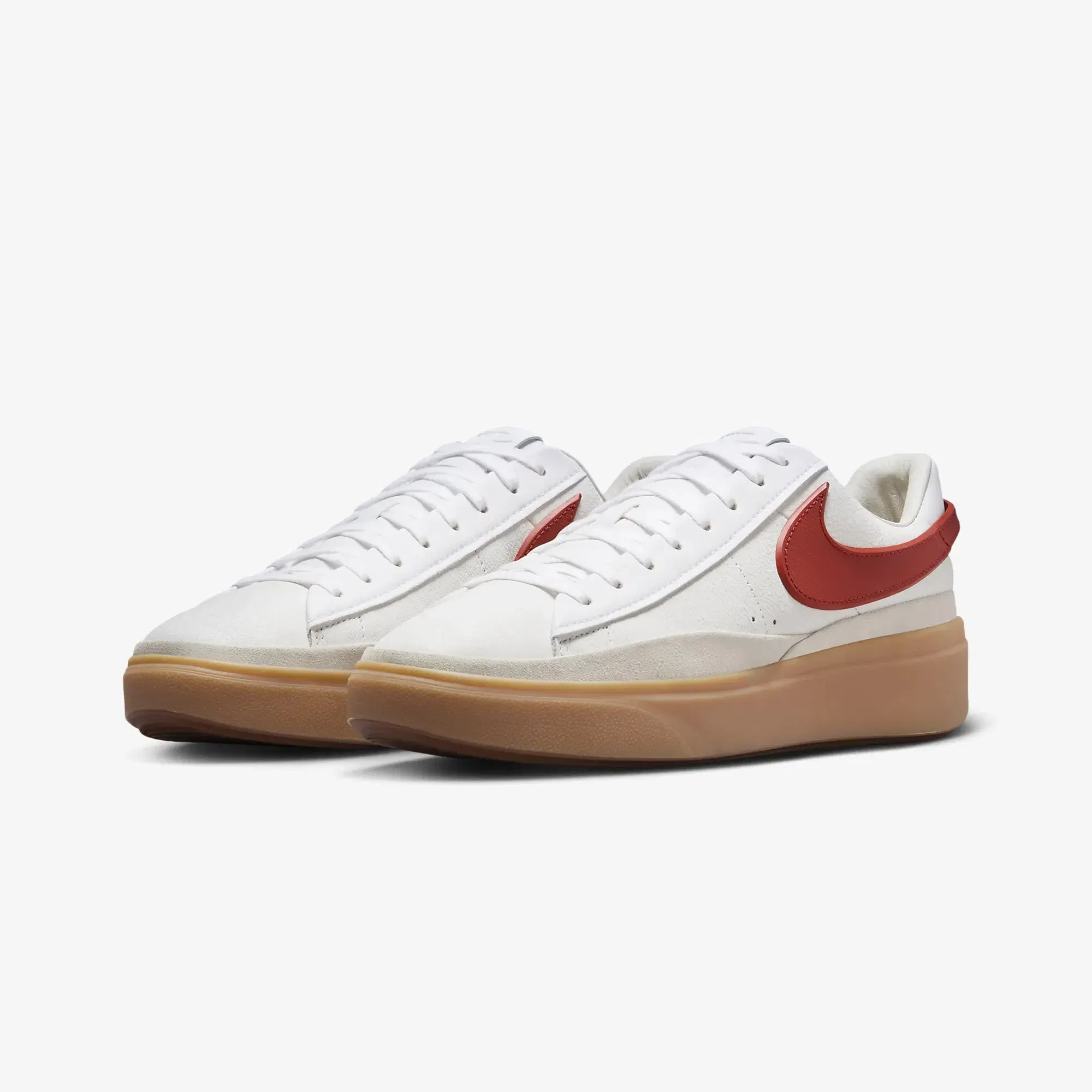 Nike BLAZER PHANTOM LOW { WHITE/DRAGON RED-SUMMIT WHITE-GUM YELLOW
