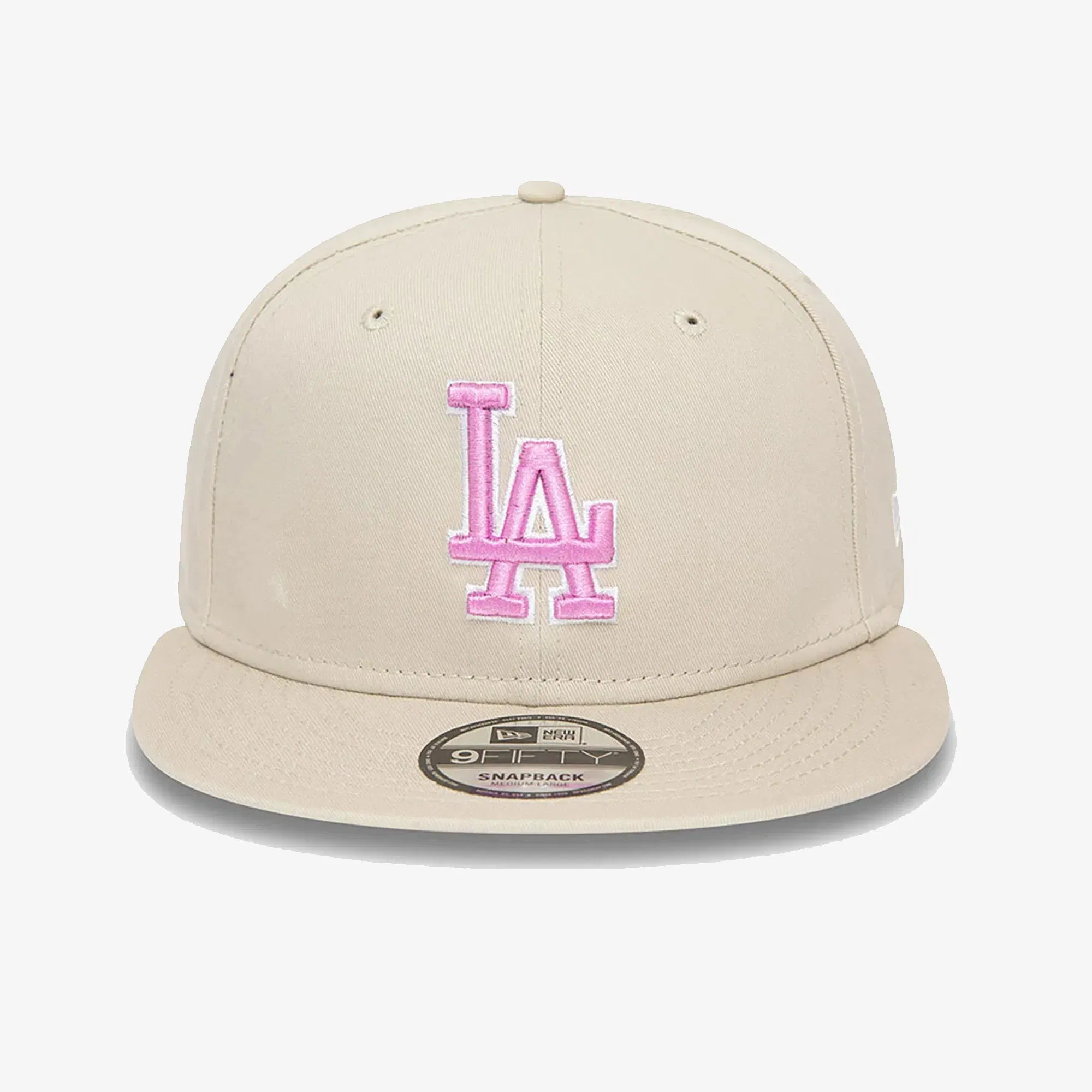 New Era LA DODGERS MLB OUTLINE STONE 9FIFTY ADJUSTABLE CAP { CREAM