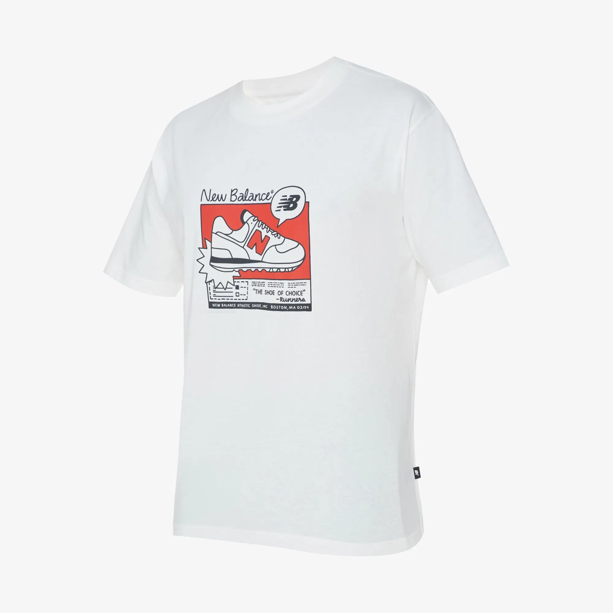 New Balance ADVERT GRAPHICS T-SHIRT { WHITE