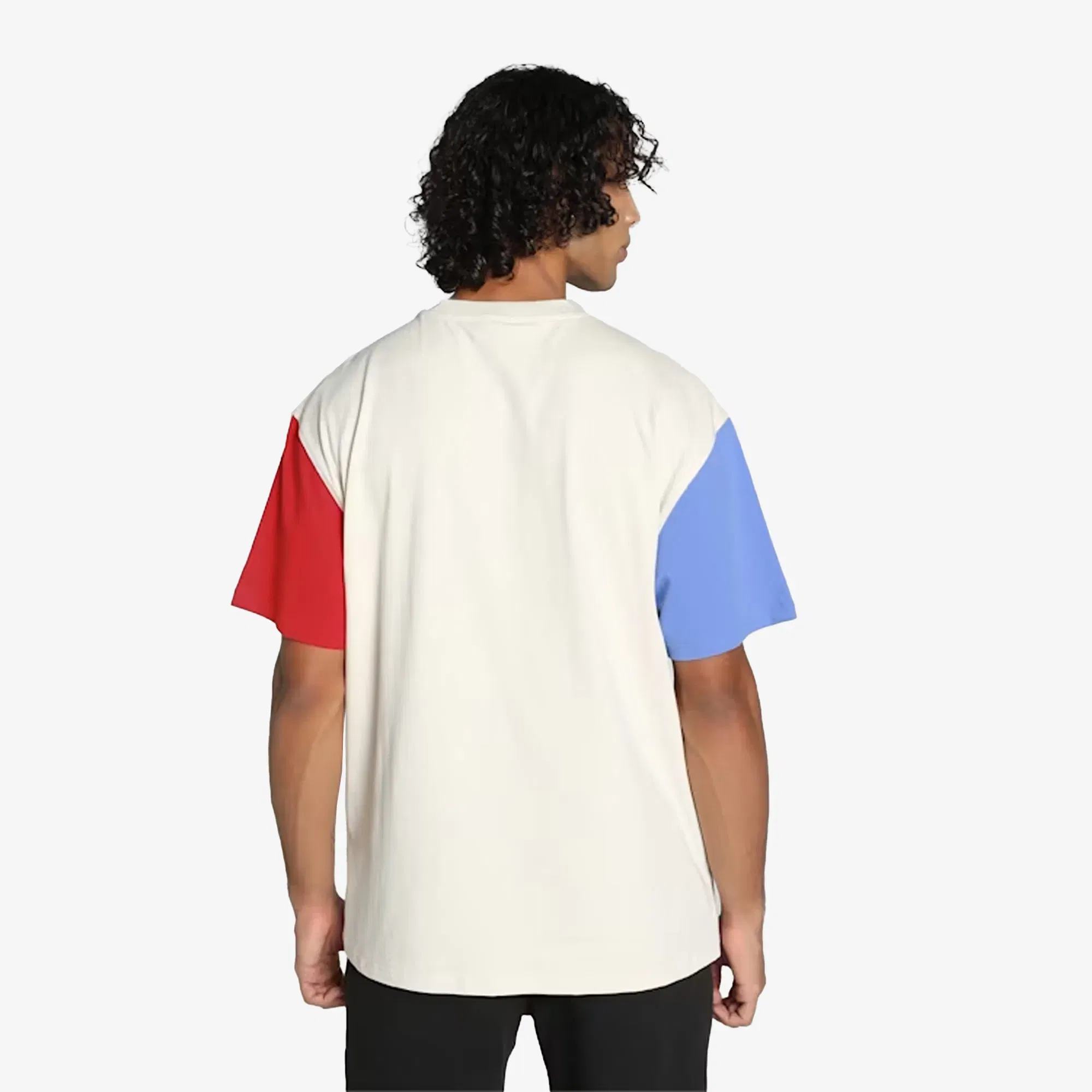 Puma SUN BALL BASKETBALL T-SHIRT { ALPINE SNOW/RED/BLUE