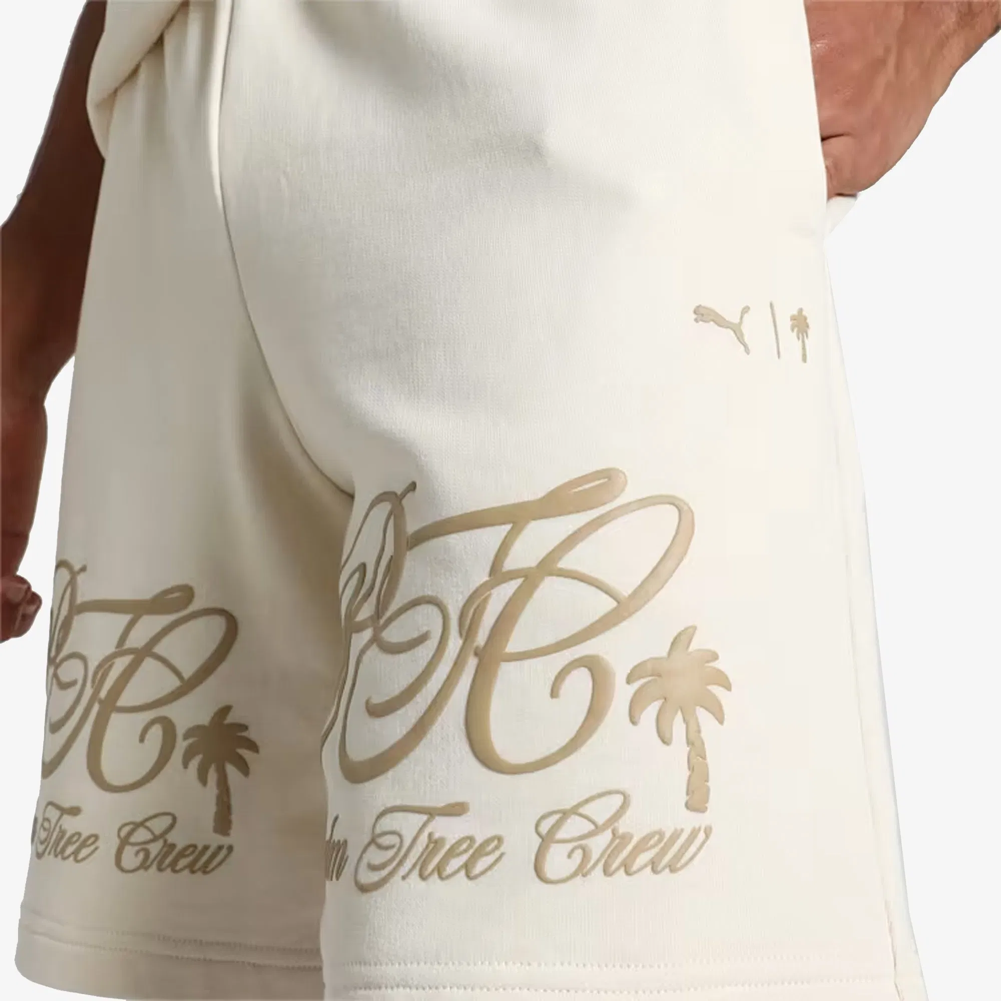Puma X PALM TREE CREW RELAXED FIT SHORTS { ALPINE SNOW