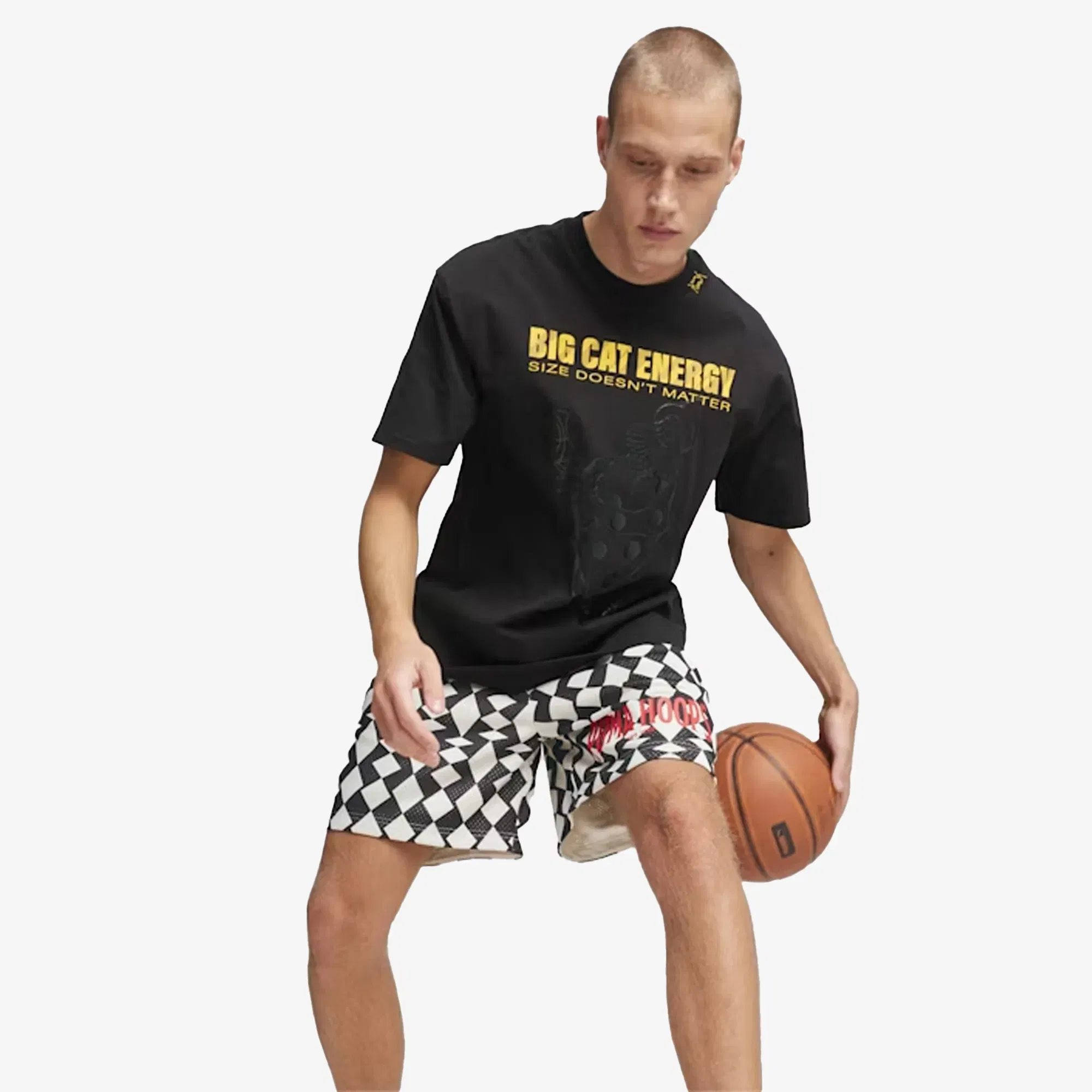 Puma BIG CAT ENERGY BASKETBALL T-SHIRT { BLACK
