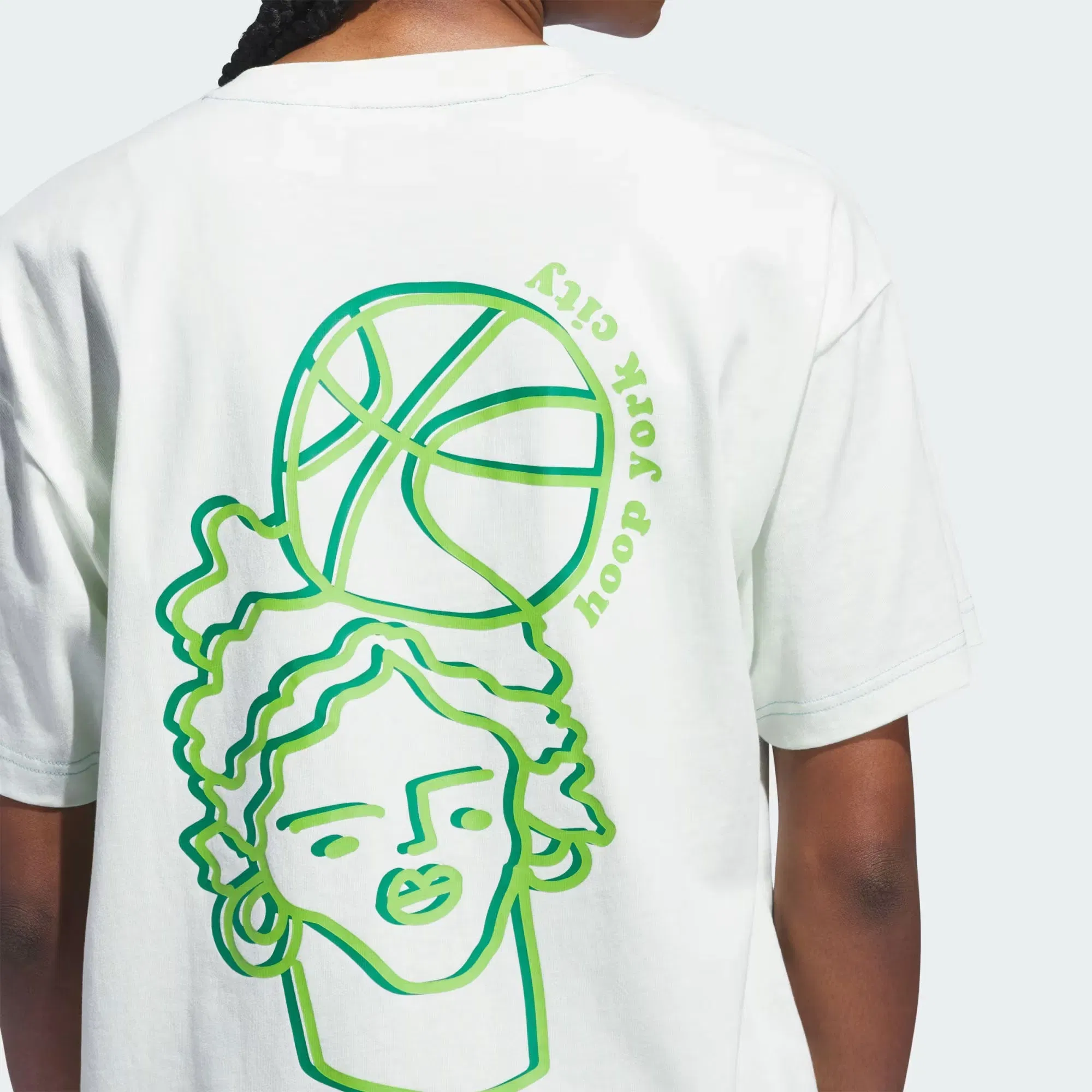 Adidas Originals HOOP YORK CITY T-Shirt (GENDER NEUTRAL) { CRYSTAL JADE