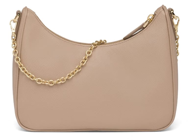 Prada Re-Edition 2005 Saffiano Leather Bag Cameo Beige