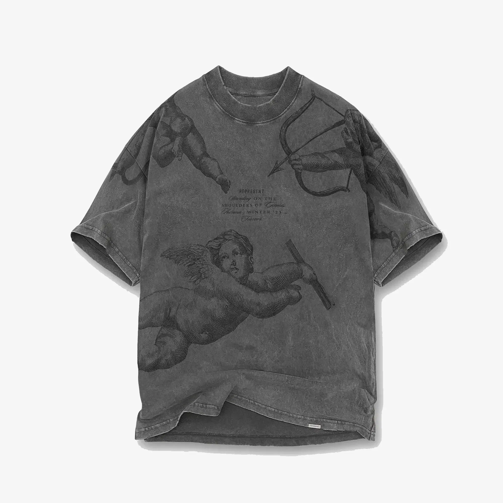 Represent CHERUB ALL OVER T-SHIRT { VINTAGE GREY