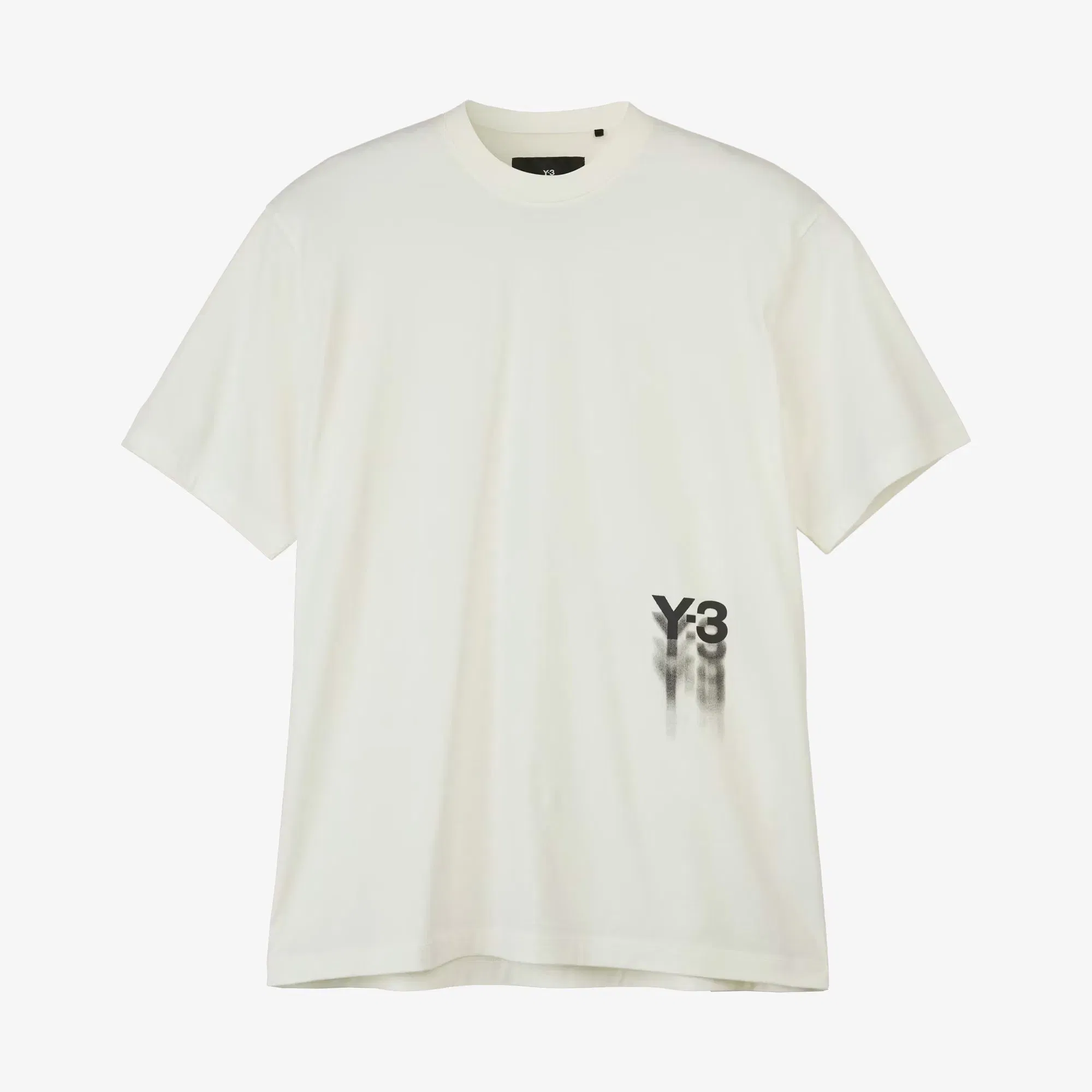 Y-3 GRAPHIC SHORT SLEEVE TEE { OWHITE