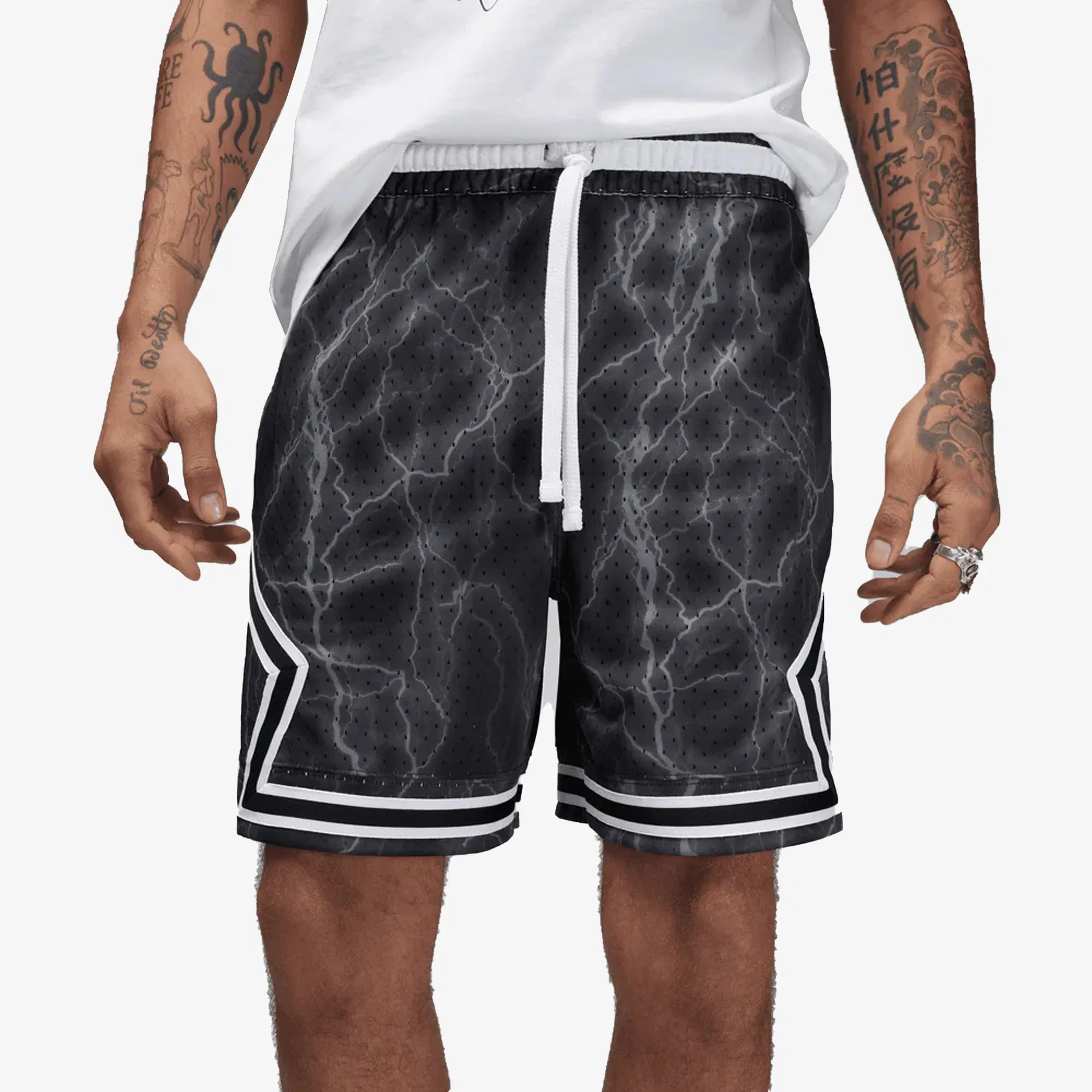 Jordan DRI-FIT SPORT DIAMOND SHORTS { BLACK/WHITE/WHITE