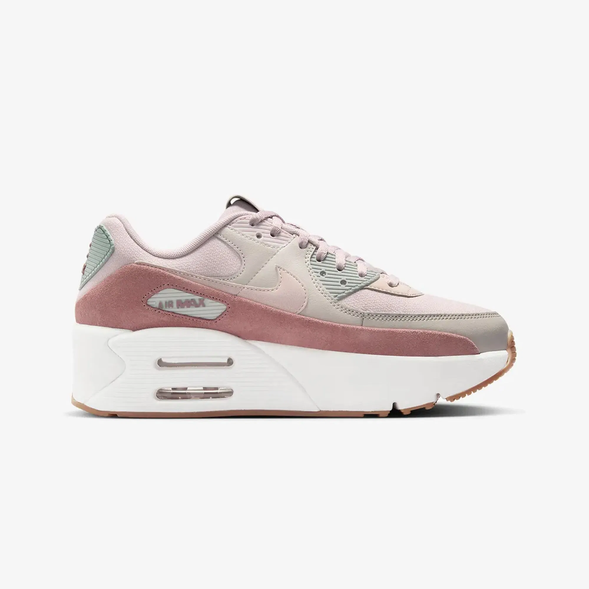 Nike AIR MAX 90 LV8 { LT IRON ORE/PLATINUM VIOLET-LIGHT PUMICE