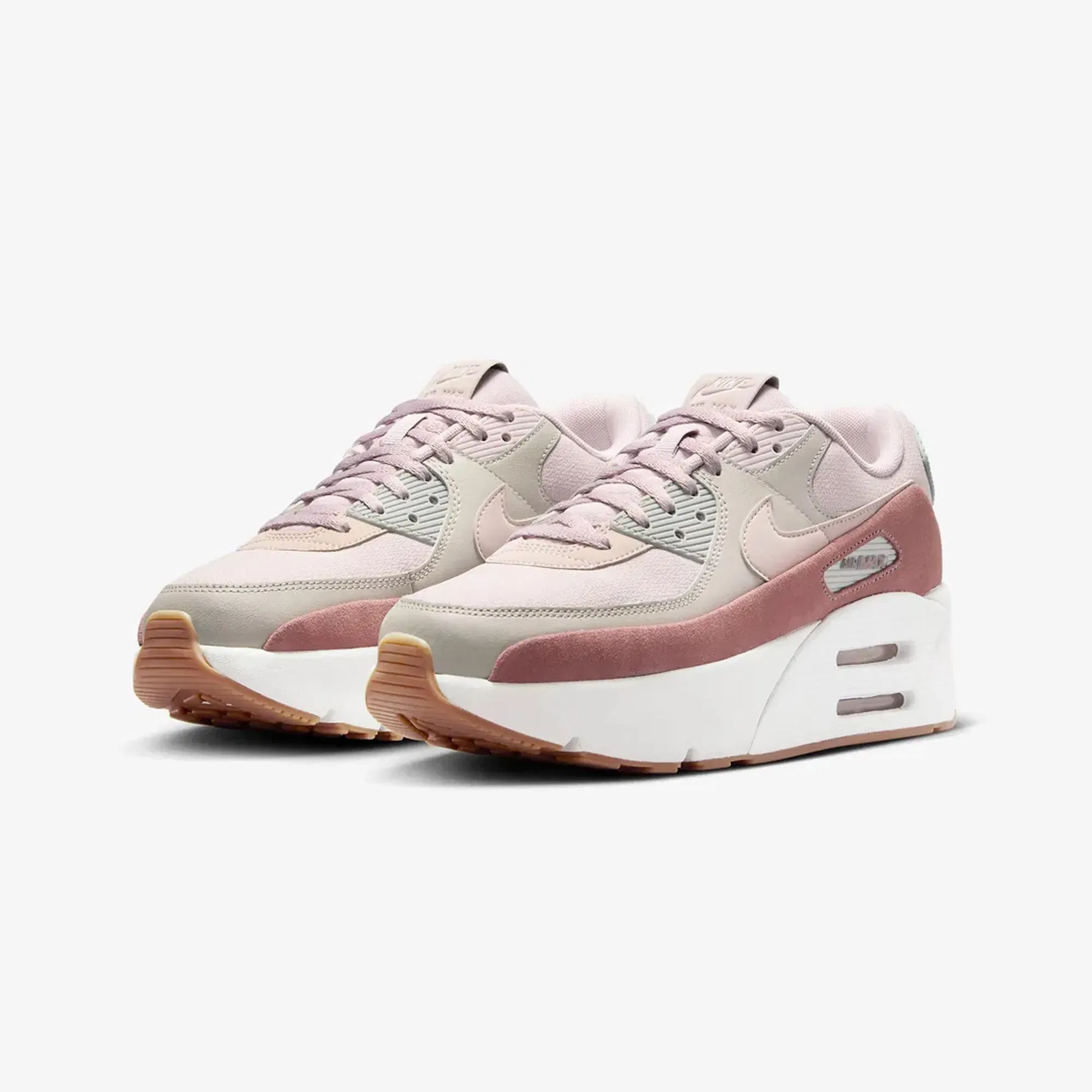 Nike AIR MAX 90 LV8 { LT IRON ORE/PLATINUM VIOLET-LIGHT PUMICE