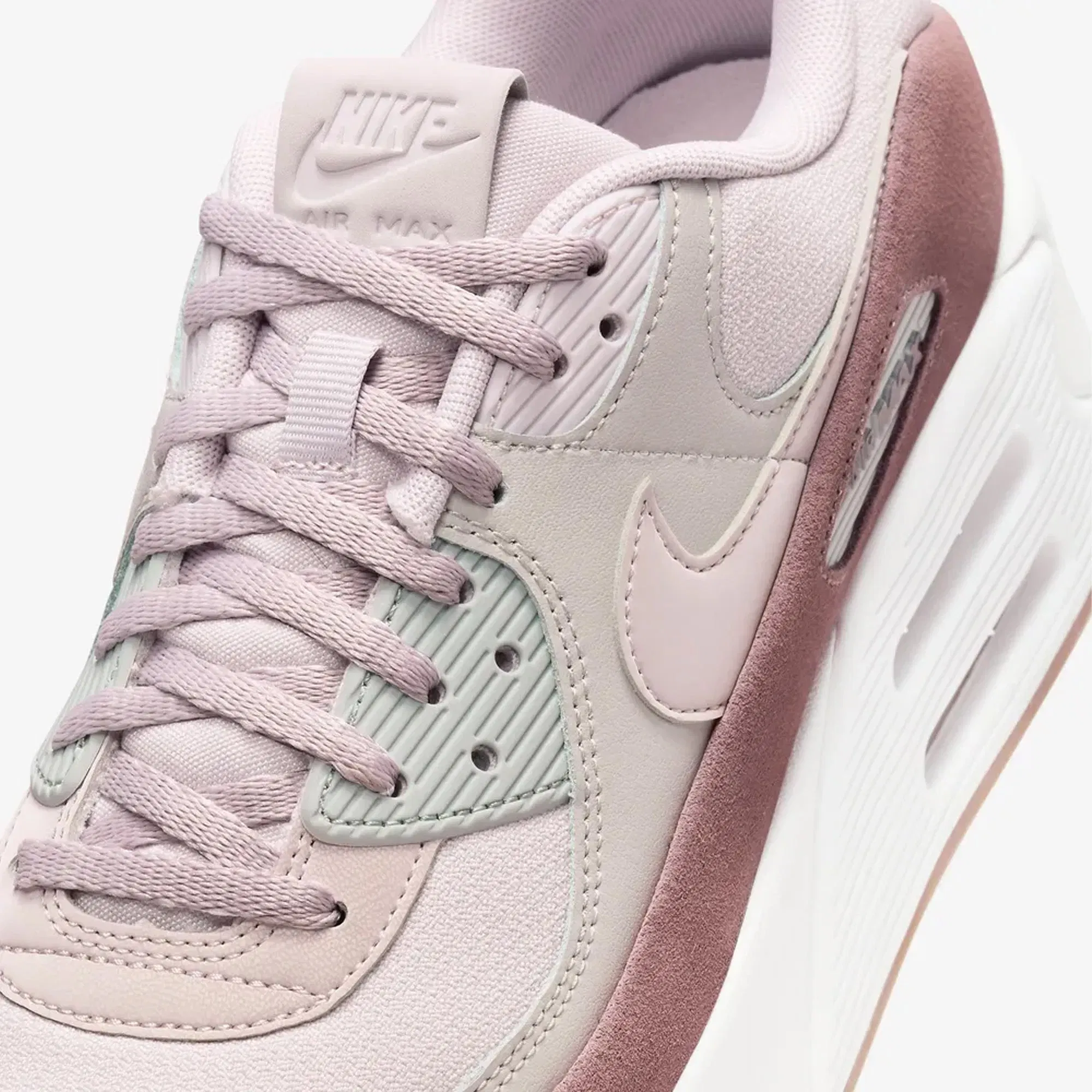 Nike AIR MAX 90 LV8 { LT IRON ORE/PLATINUM VIOLET-LIGHT PUMICE