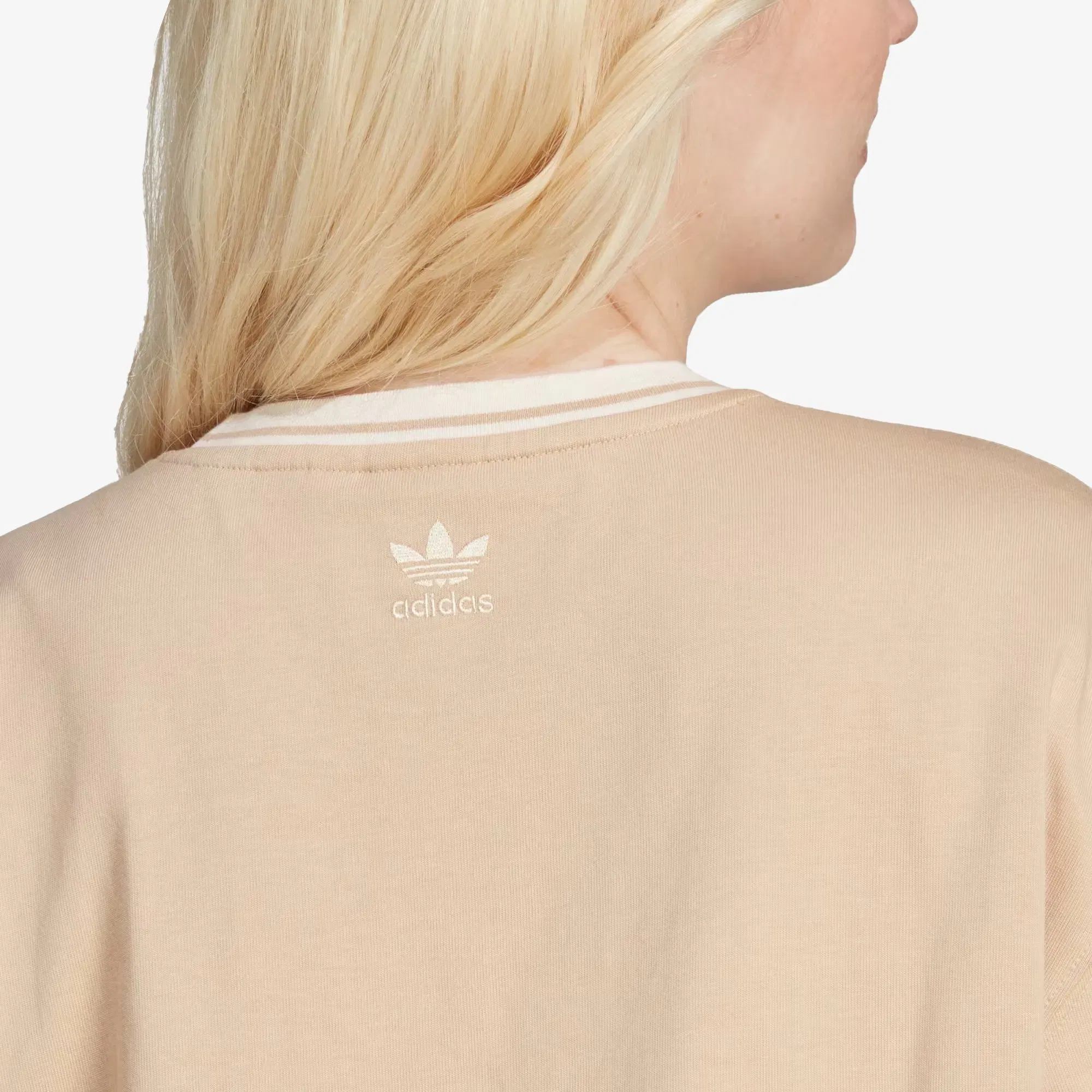 Adidas Originals BIG LOGO GRAPHIC T-Shirt { MAGIC BEIGE