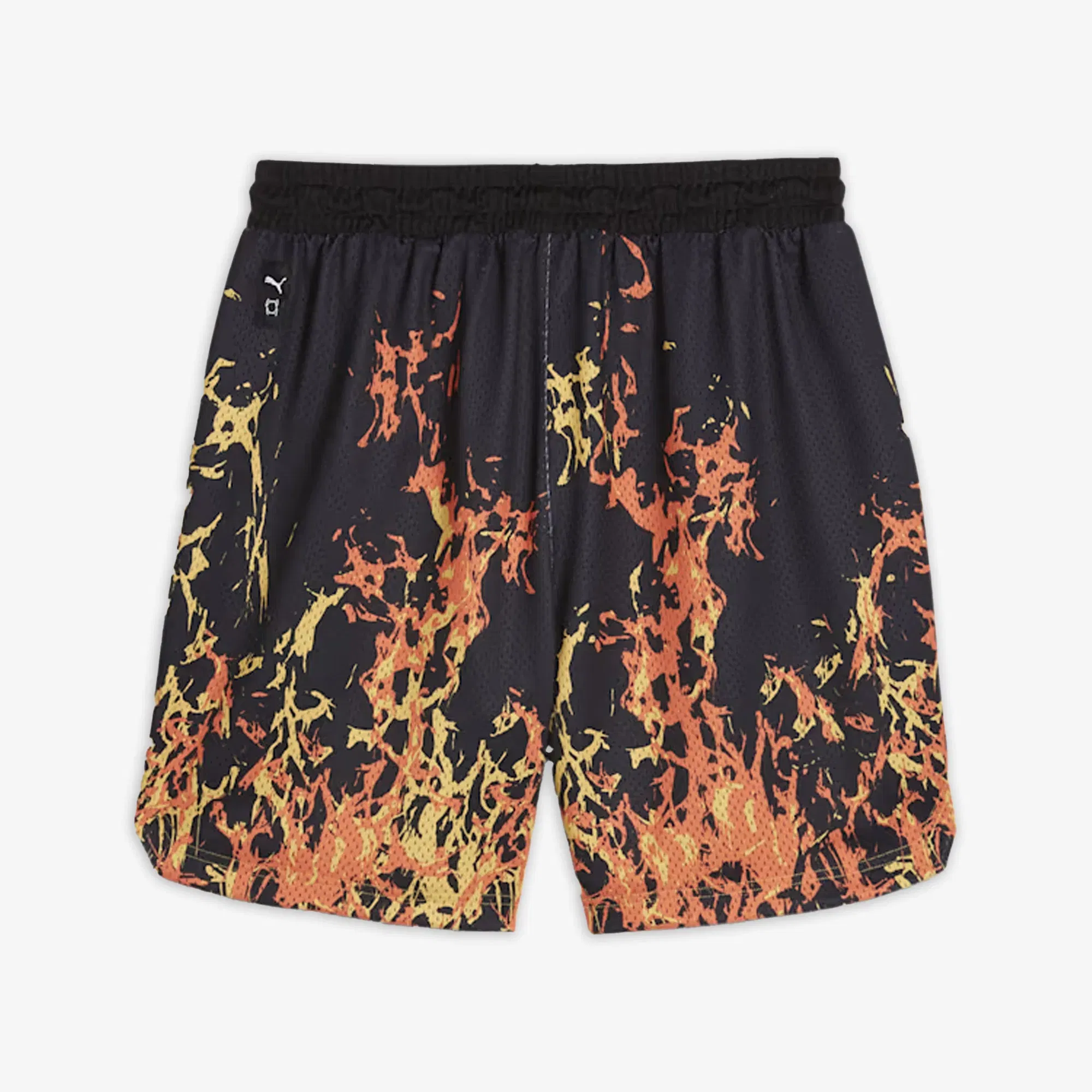 Puma STRAIGHT FLAMES BASKETBALL SHORTS { BLACK