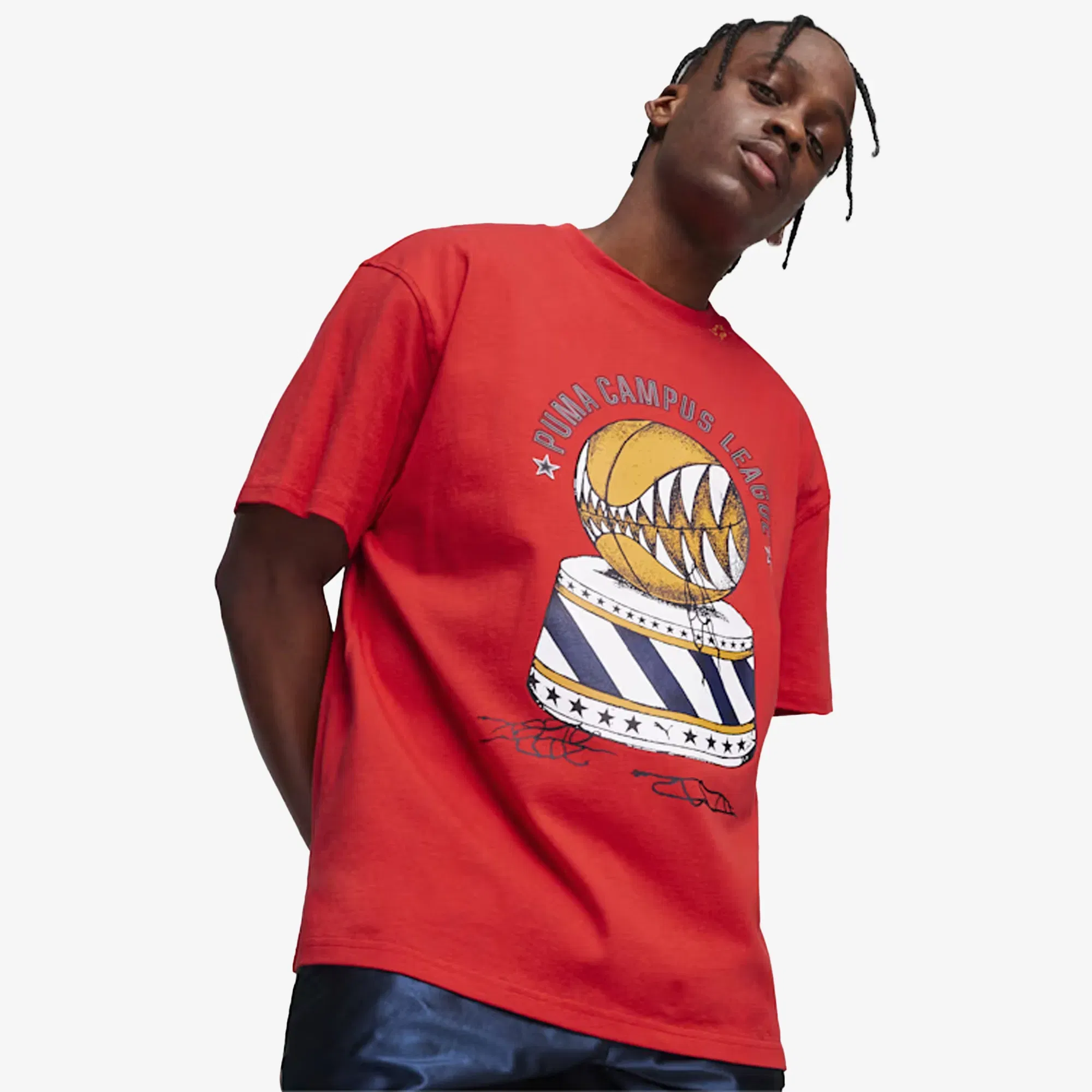 Puma SHOWTIME BASKETBALL T-SHIRT { RED