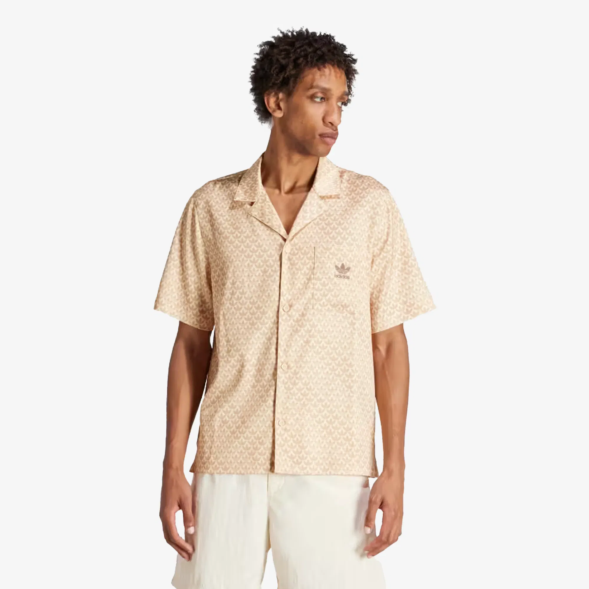 Adidas Originals MONO SATIN SHIRT { CRYSTAL SAND