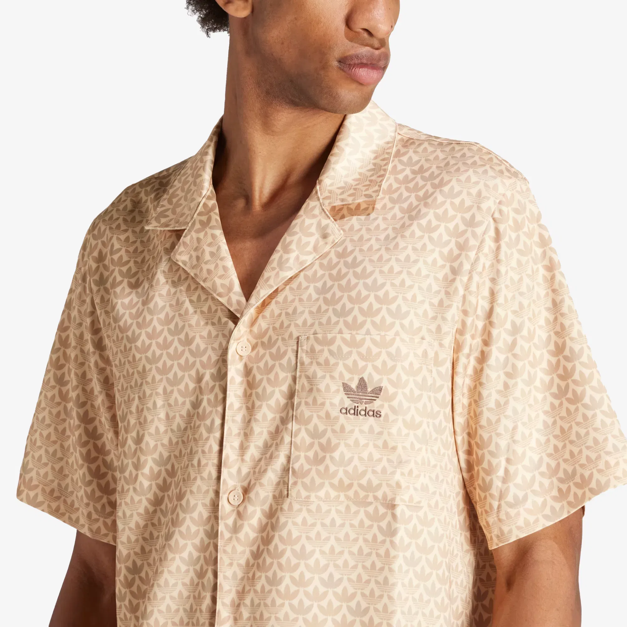 Adidas Originals MONO SATIN SHIRT { CRYSTAL SAND