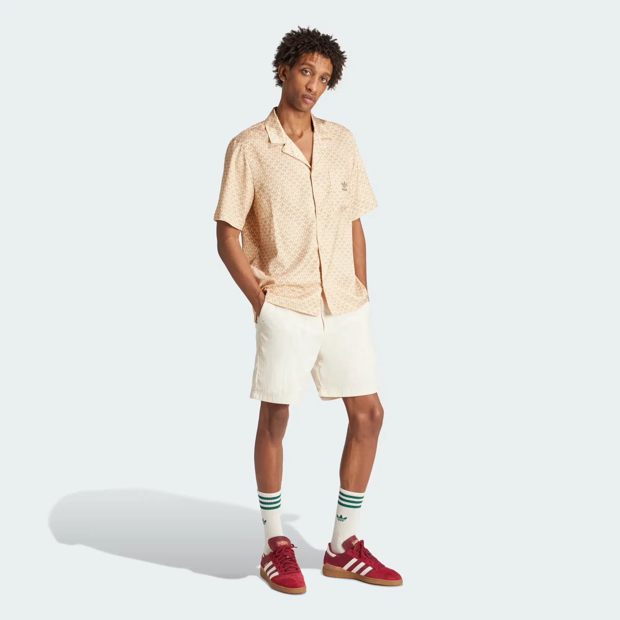 Adidas Originals MONO SATIN SHIRT { CRYSTAL SAND