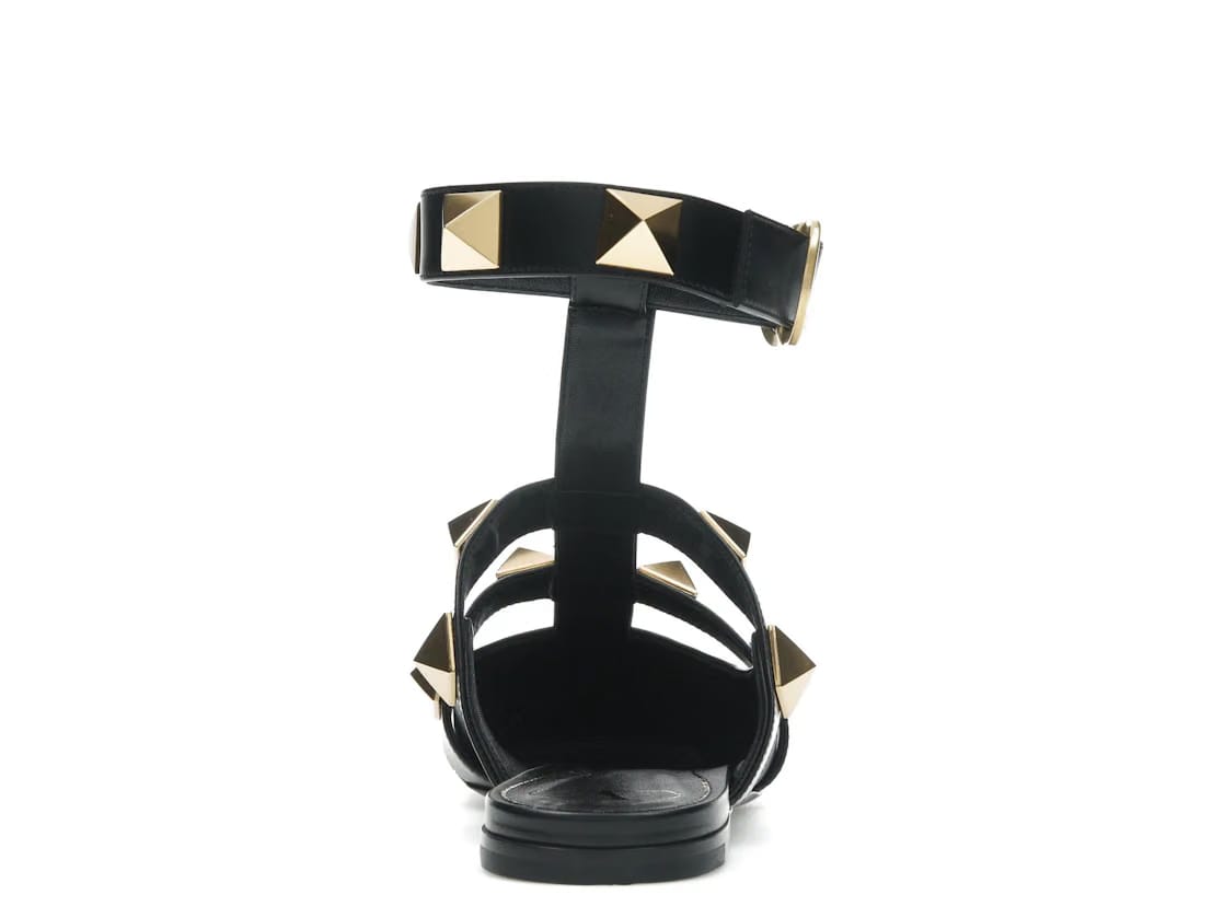 Valentino Garavani Roman Stud Flat Ballets Black (Women's)