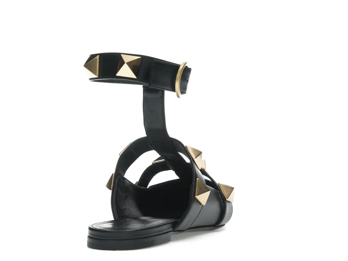 Valentino Garavani Roman Stud Flat Ballets Black (Women's)