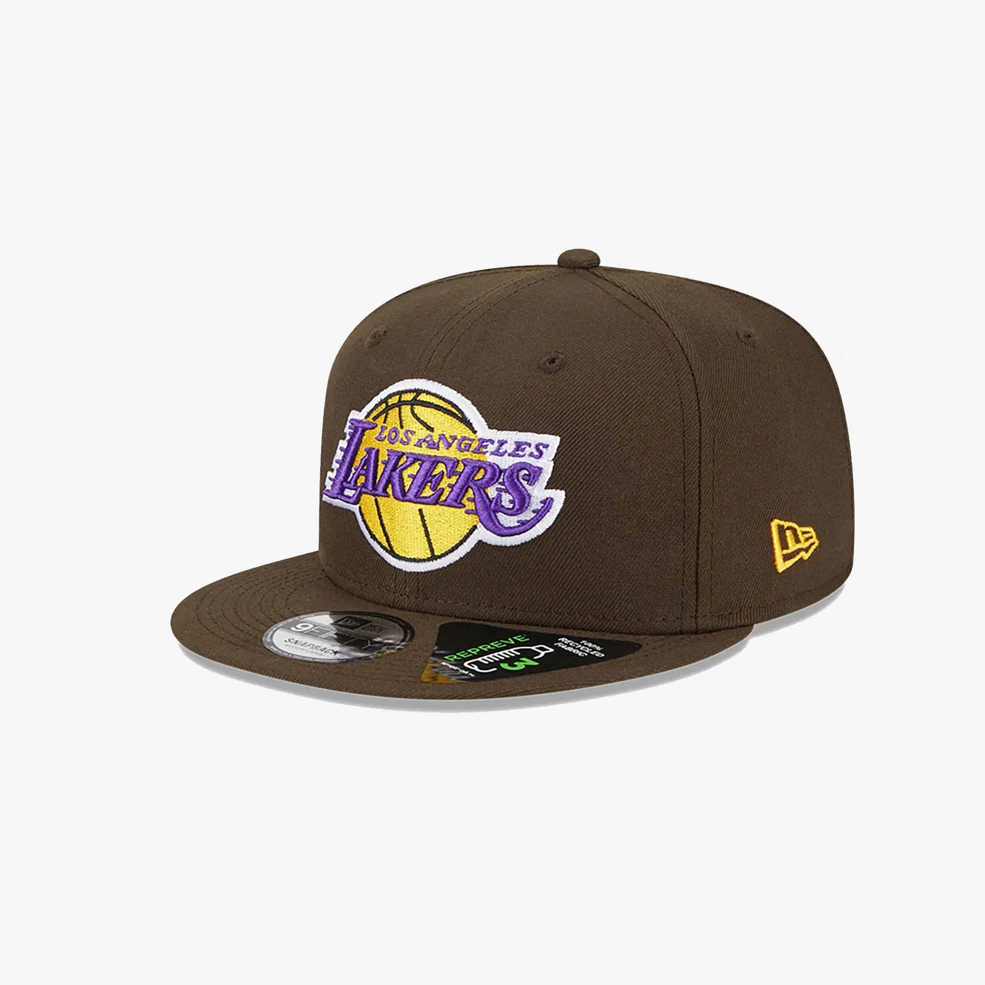 New Era LA LAKERS REPREVE BROWN 9FIFTY SNAPBACK CAP { BROWN