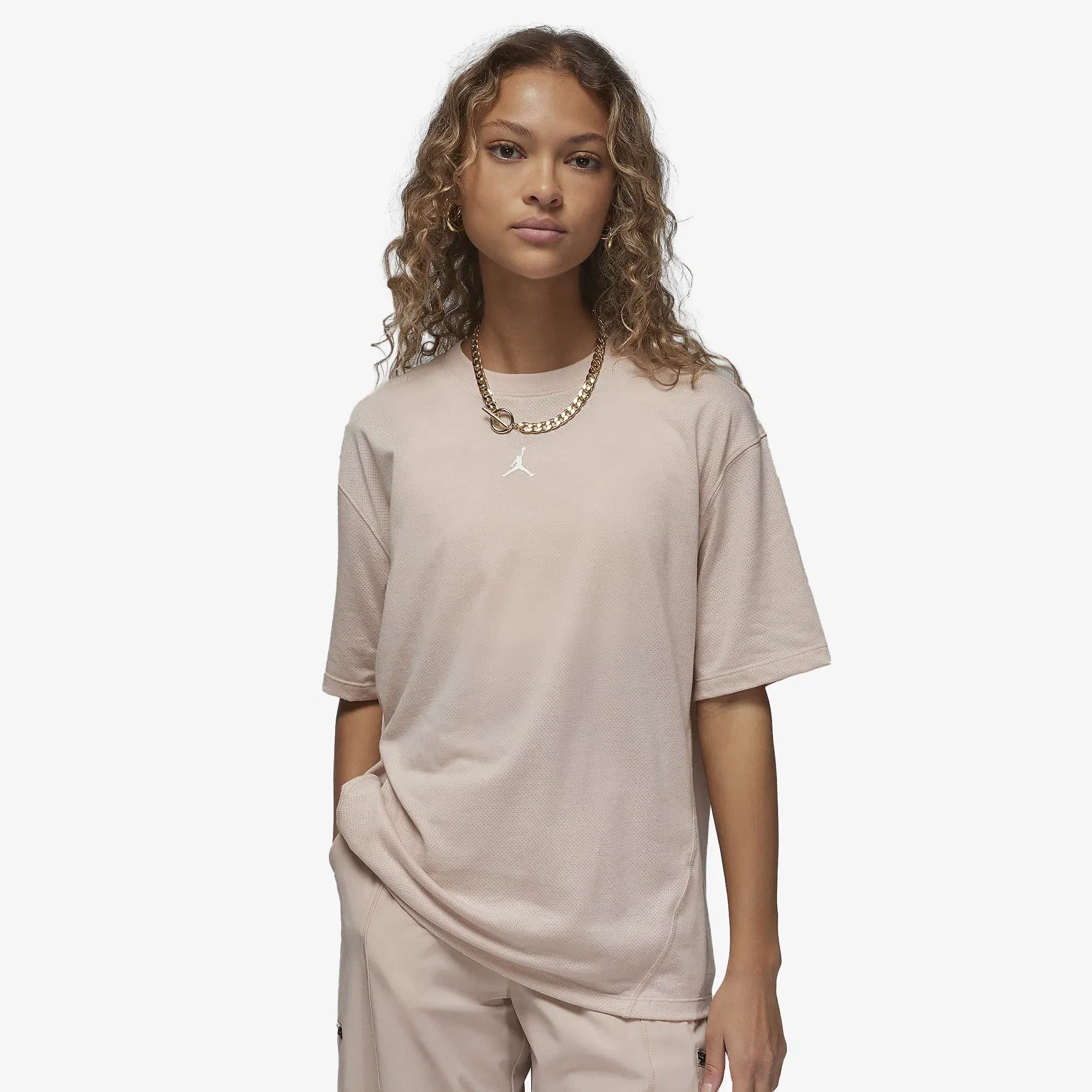 Jordan DIAMOND SHORT-SLEEVE TOP { PARTICLE BEIGE