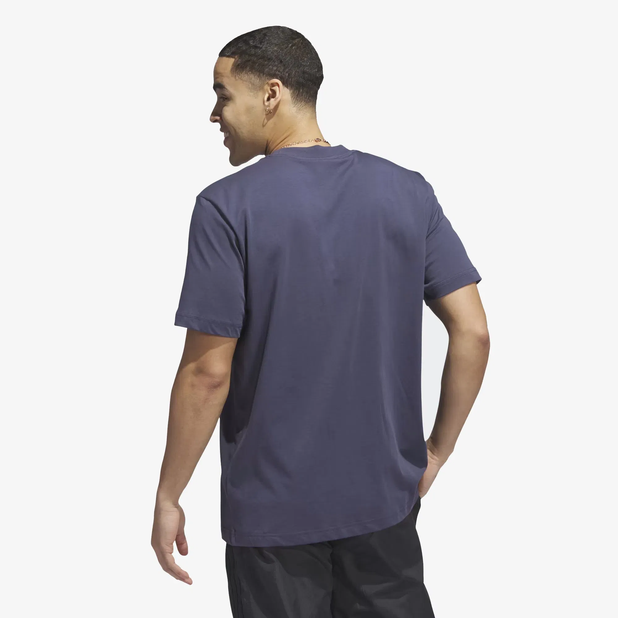 Adidas Originals BASKETBALL SHORT SLEEVE T-Shirt { SHADOW NAVY