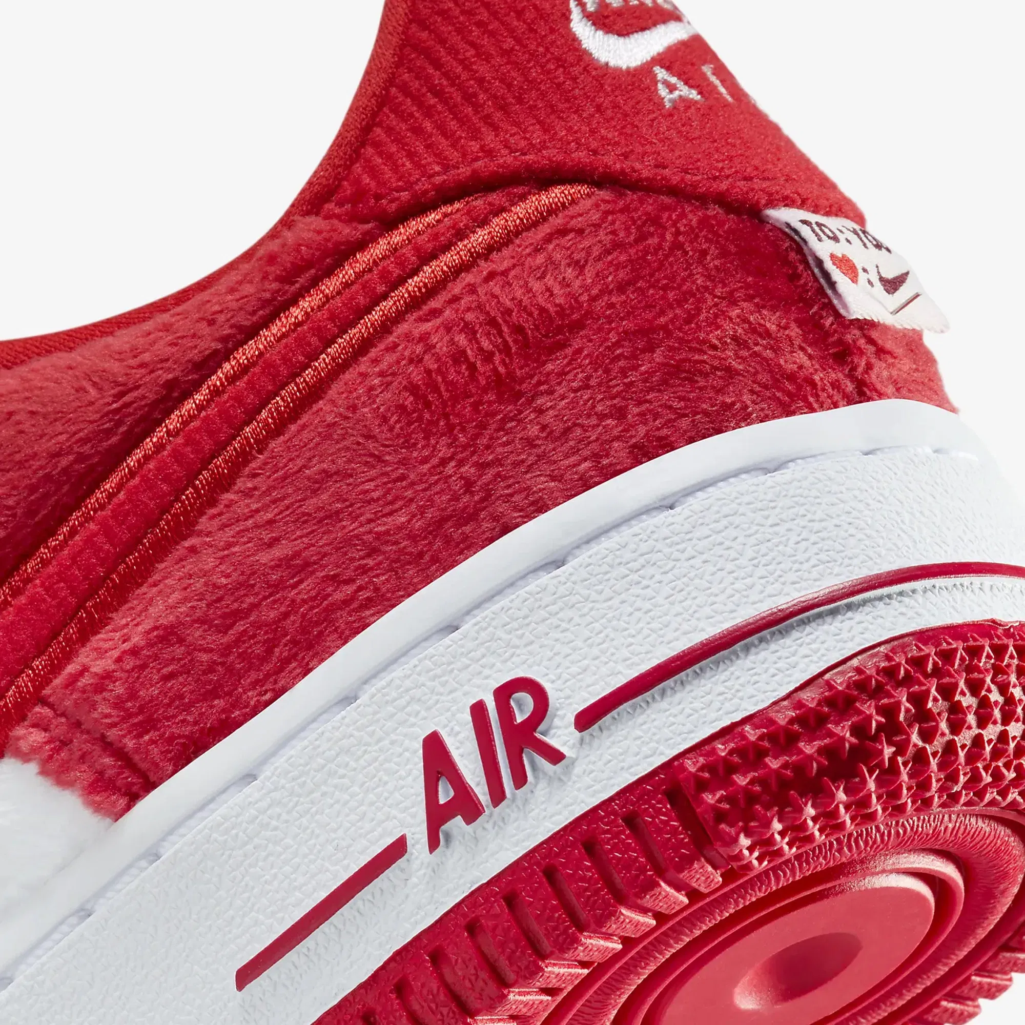 Nike AIR FORCE 1 (GS) { FIRE RED/LT CRIMSON-WHITE-PINK FOAM