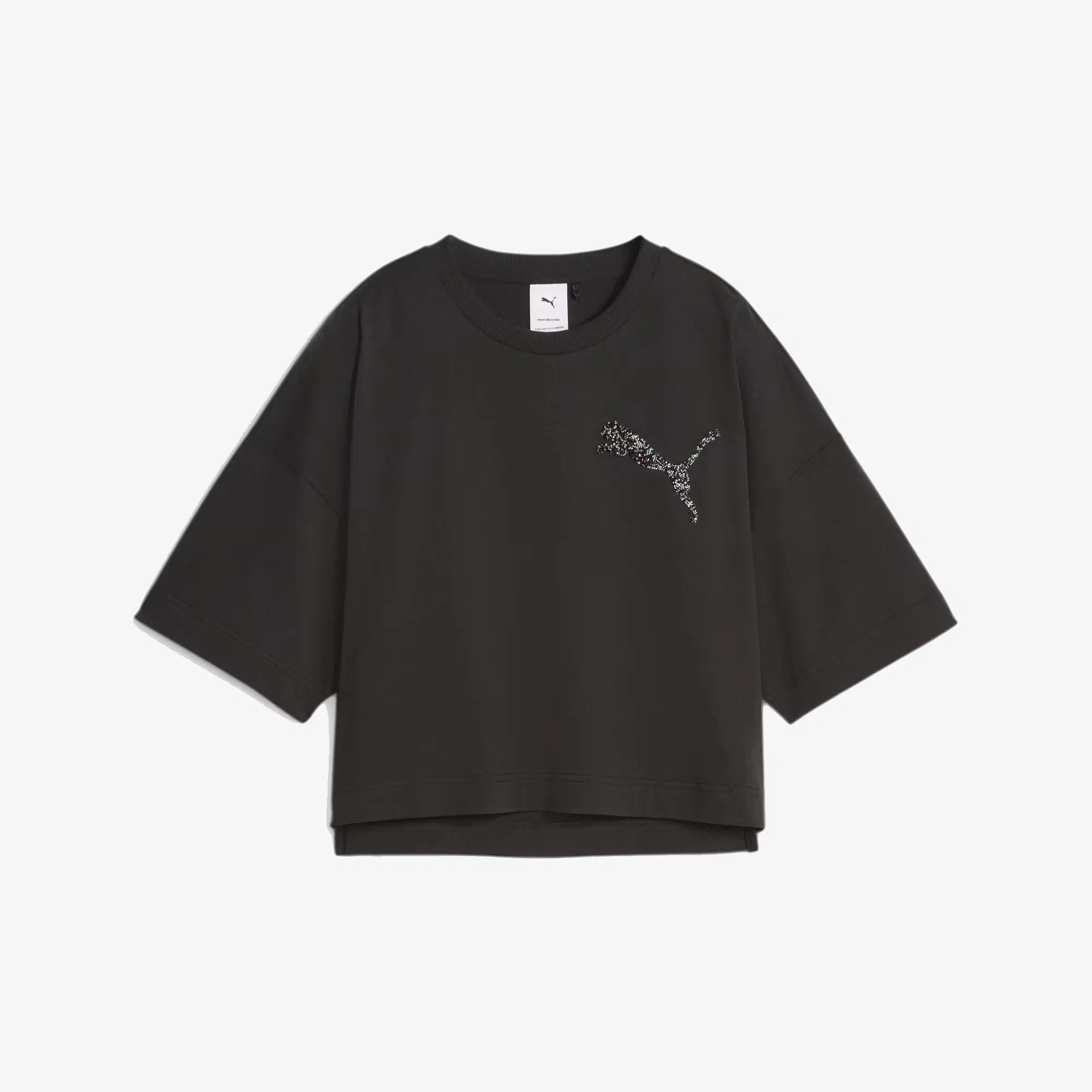 Puma SWAROVSKI CRYSTALS T-Shirt { BLACK