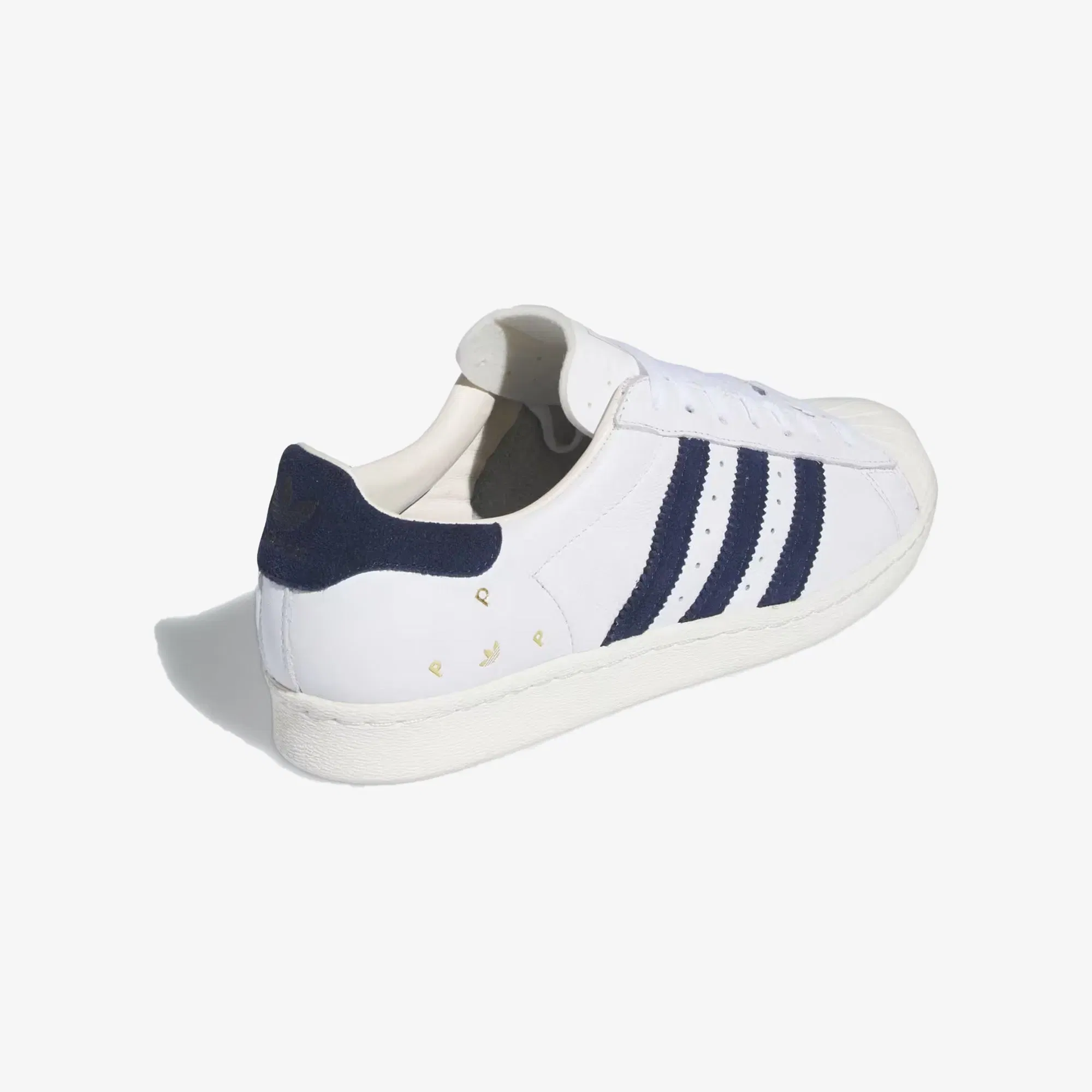 Adidas Originals POP TRADING CO SUPERSTAR ADV TRAINERS { CLOUD WHITE/NAVY/CHALK WHITE