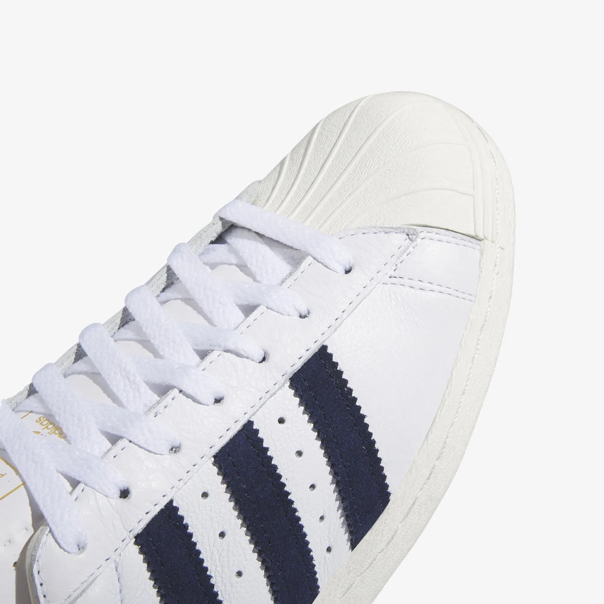 Adidas Originals POP TRADING CO SUPERSTAR ADV TRAINERS { CLOUD WHITE/NAVY/CHALK WHITE