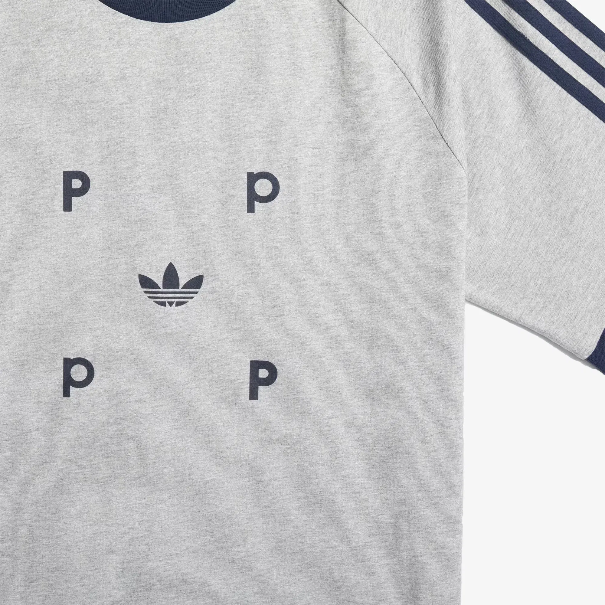 Adidas Originals POP CLASSIC T-Shirt { MEDIUM GREY HEATHER/COLLEGIATE