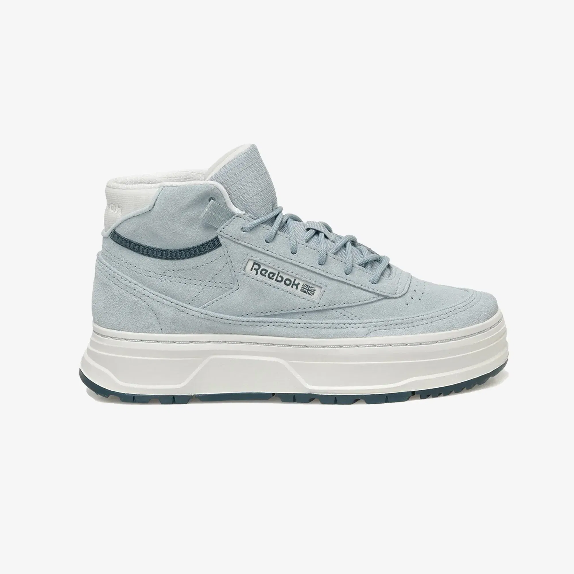 Reebok CLUB C GEO MID { GRAY/WHITE/WHITE