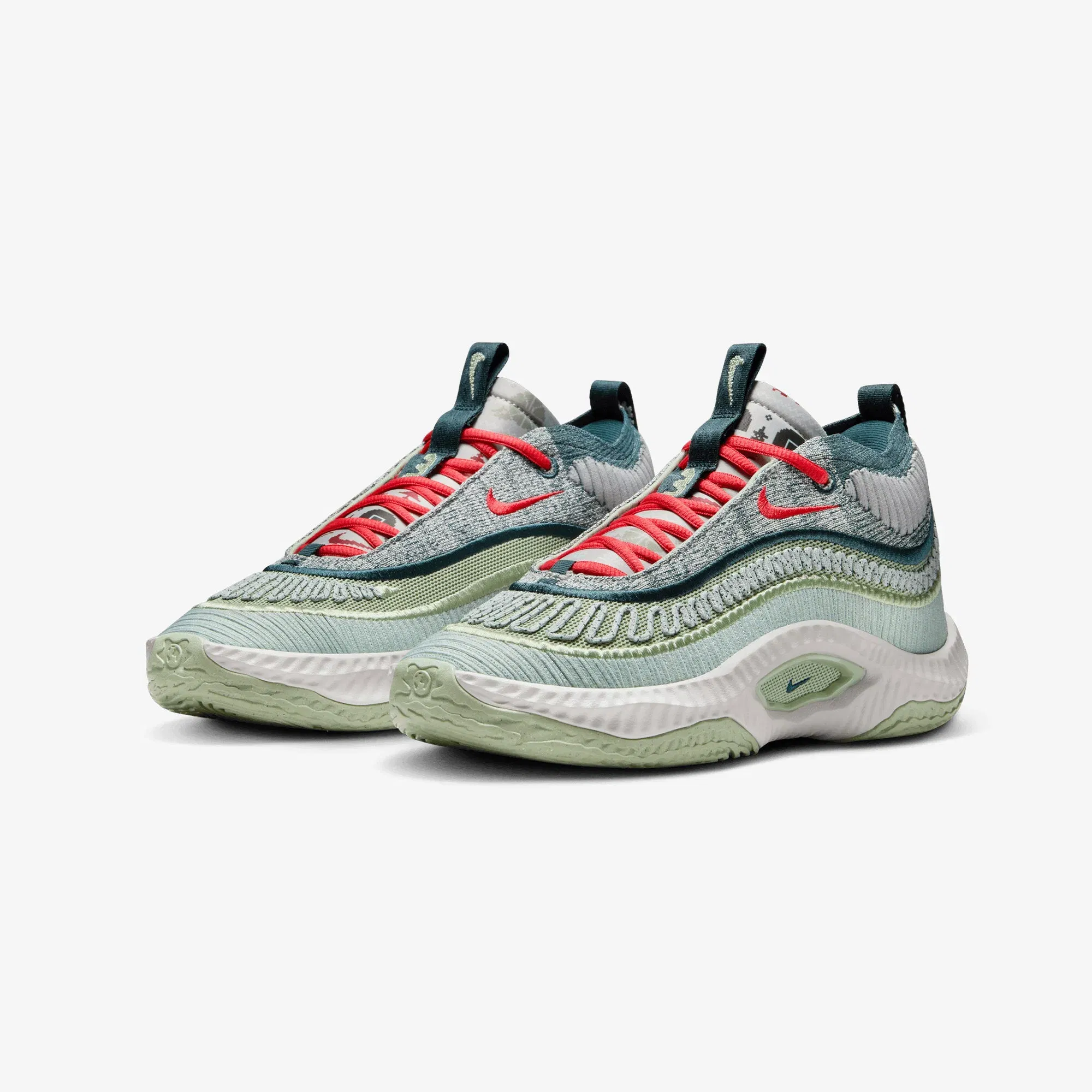 Nike COSMIC UNITY 3 { LIGHT SILVER/WHITE-DEEP JUNGLE-HONEYDEW