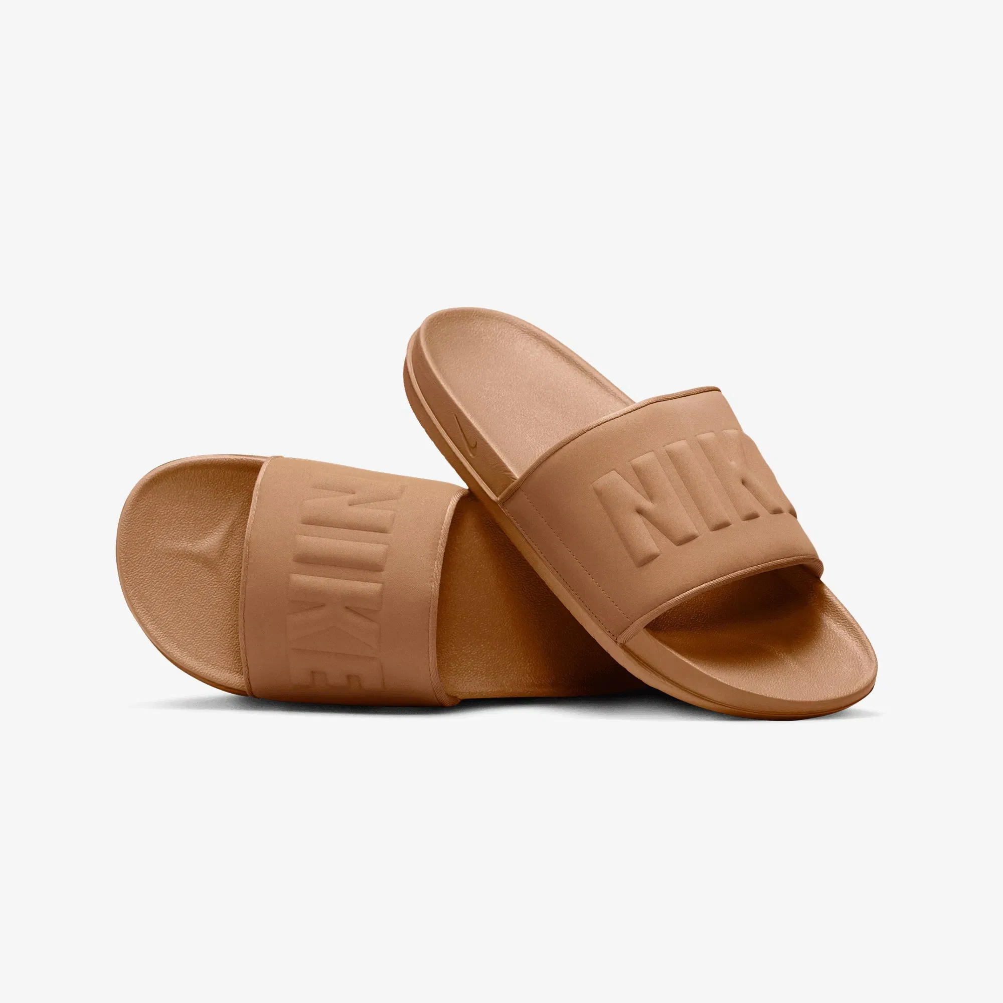 Nike OFFCOURT SLIDES { LT BRITISH TAN/LT BRITISH TAN