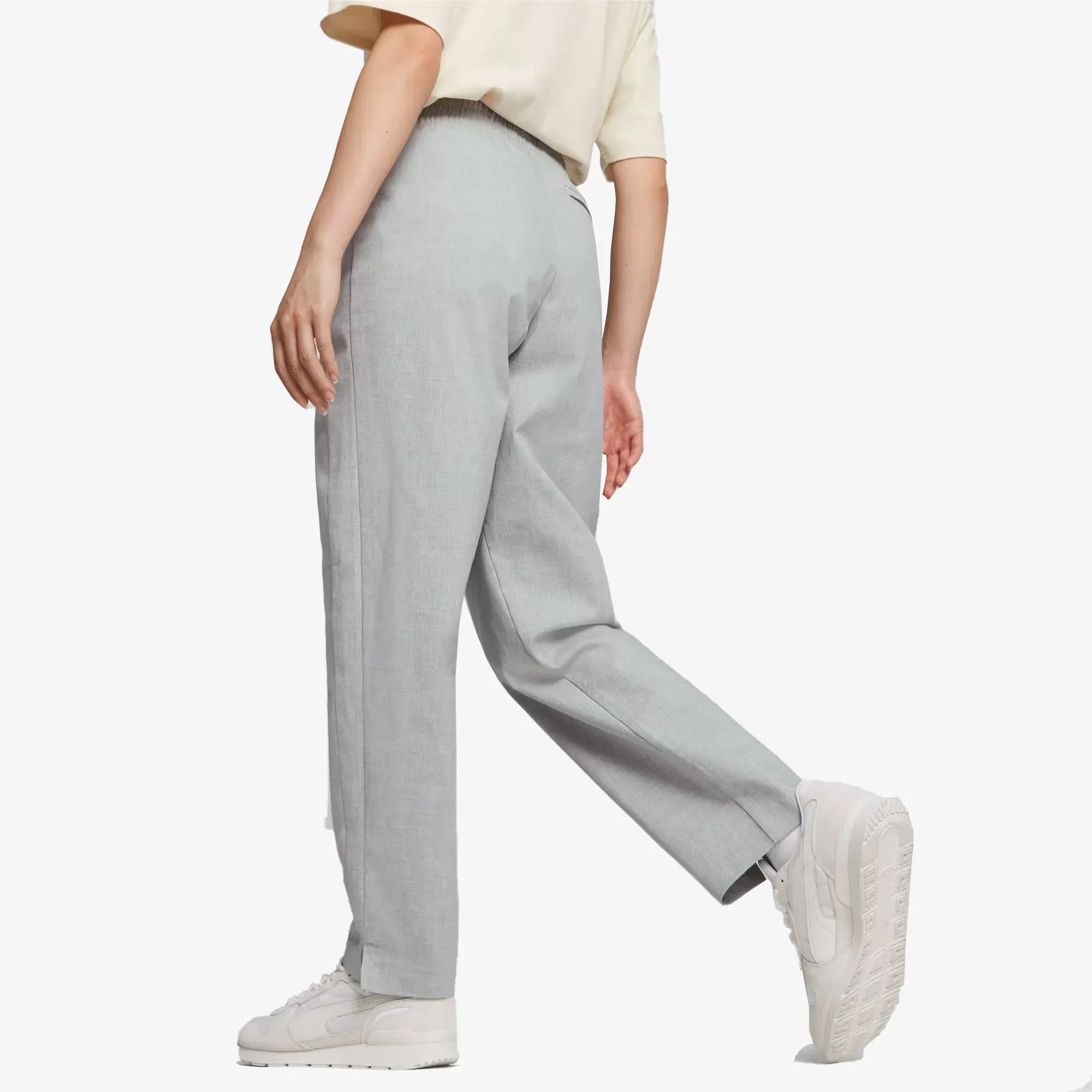 Puma LUXE SPORT T7 PANTS { LIGHT GRAY HEATHER
