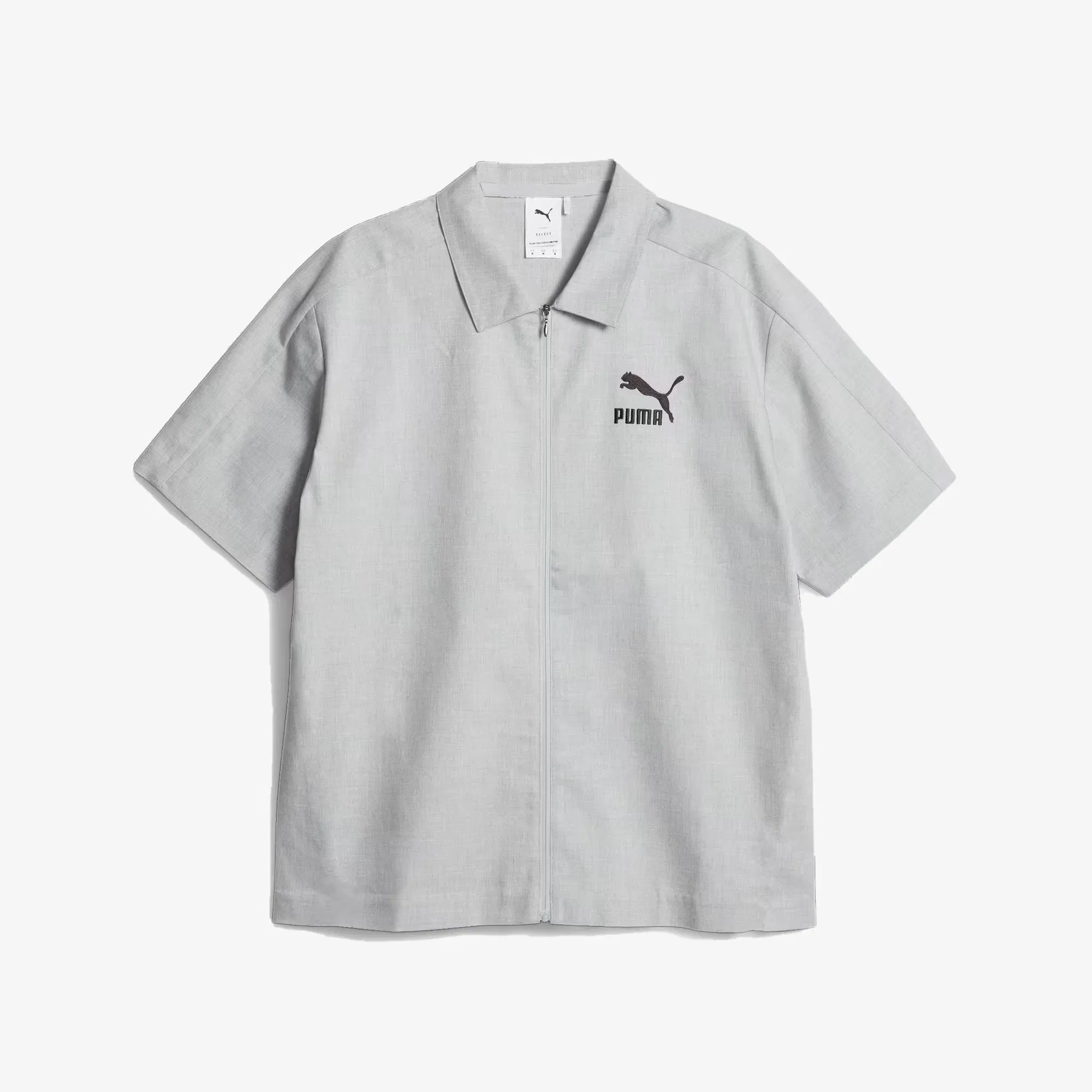 Puma LUXE SPORT T7 SHIRT { LIGHT GRAY HEATHER