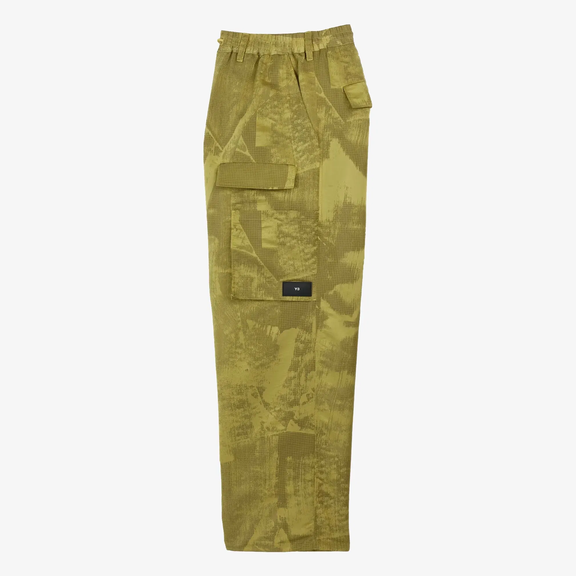 Y-3 LINED JACQUARD RIPSTOP PANTS { YELLOW/BLACK