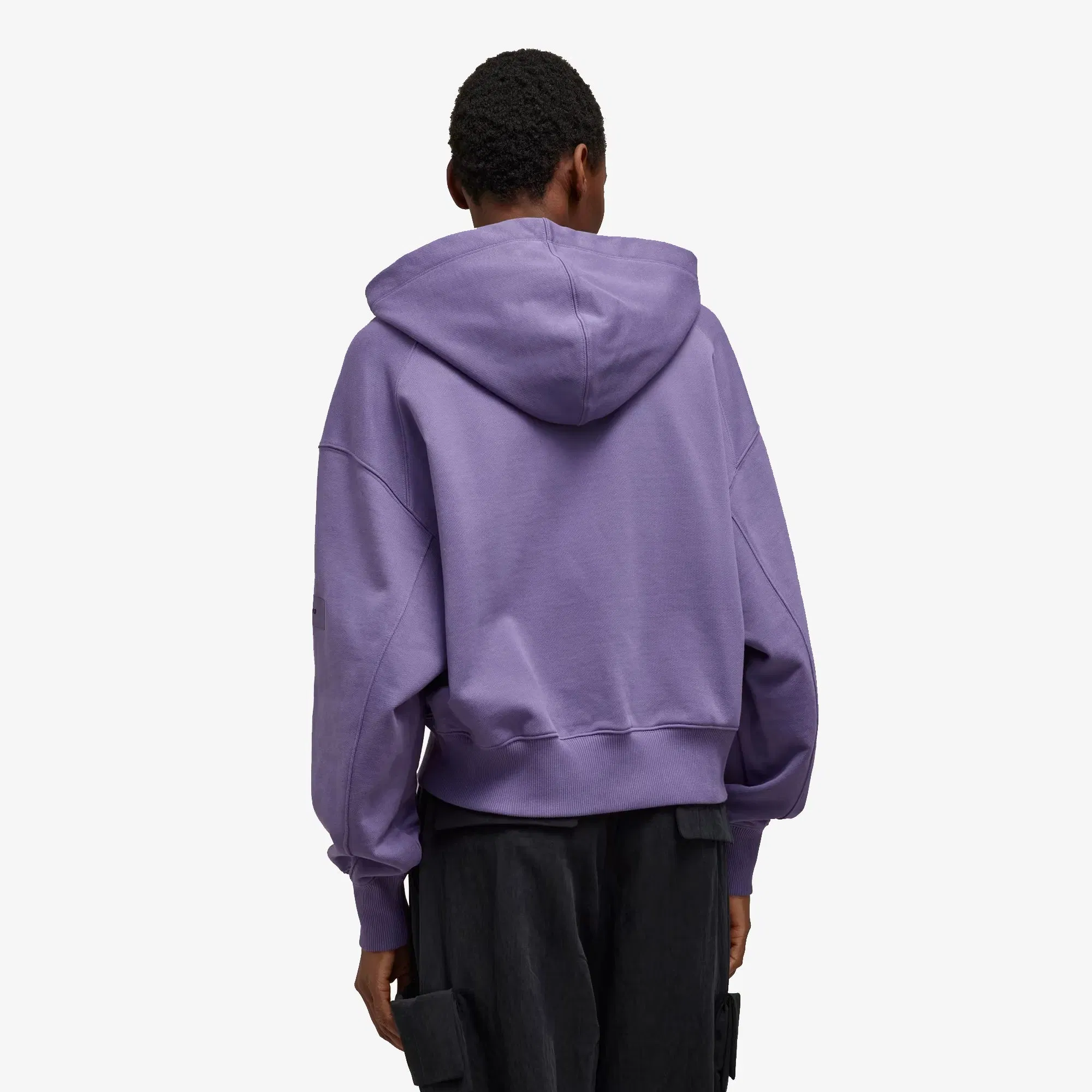 Y-3 ORGANIC COTTON TERRY BOXY HOODIE { TECH PURPLE