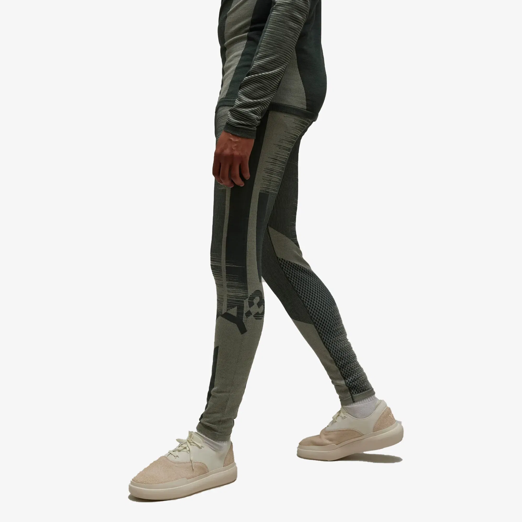 Y-3 ENGINEERED TIGHTS { WONDER SILVER