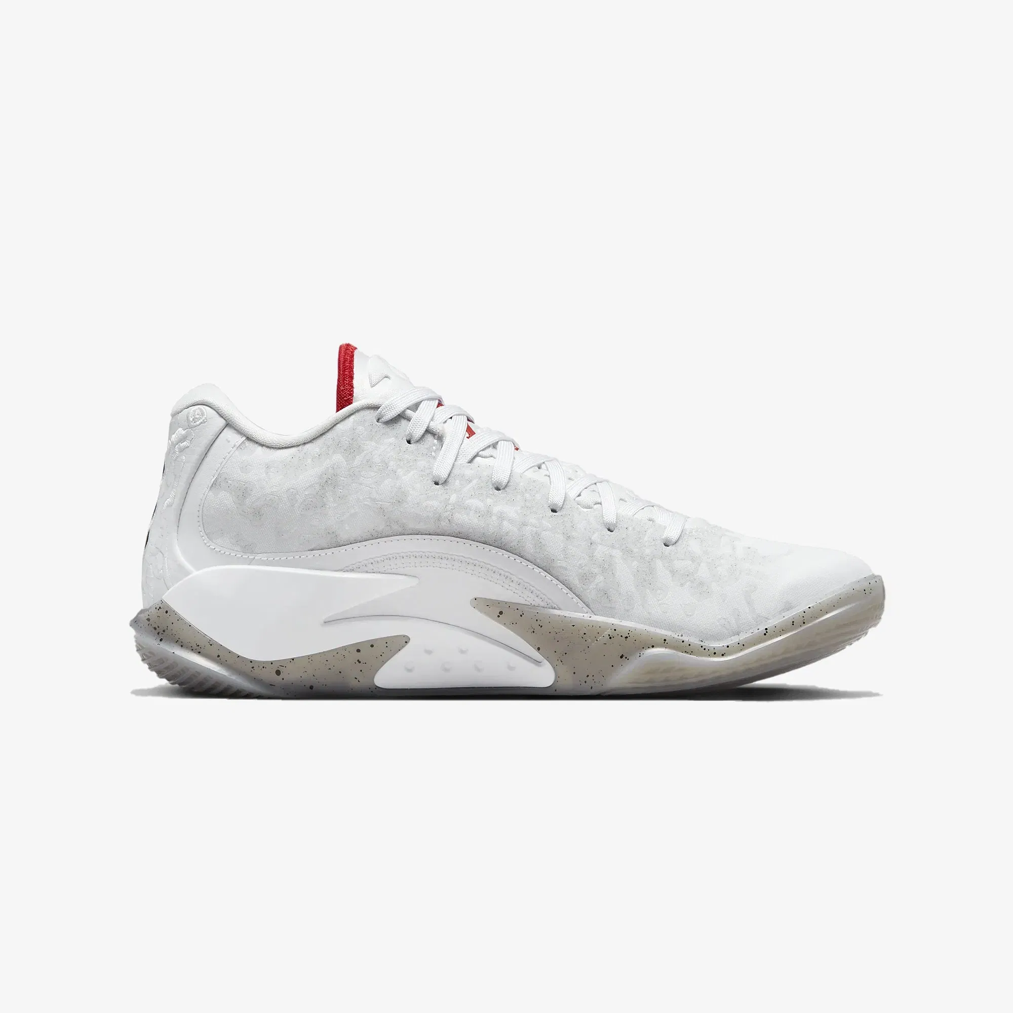 Nike ZION 3 PF { WHITE/UNIVERSITY RED-CEMENT GREY