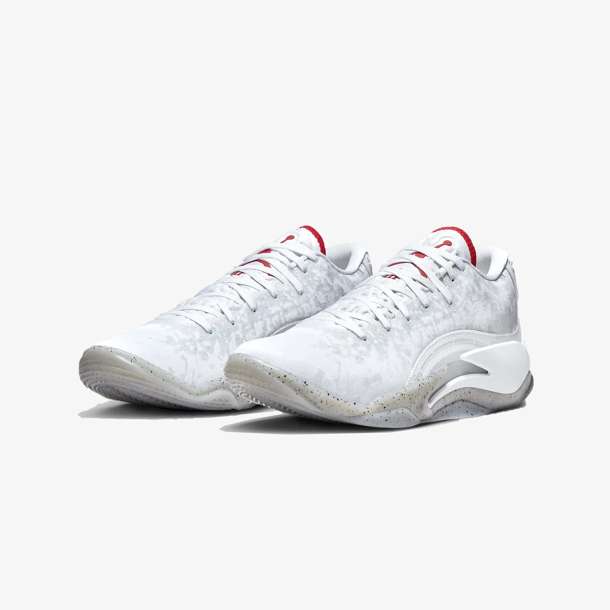 Nike ZION 3 PF { WHITE/UNIVERSITY RED-CEMENT GREY