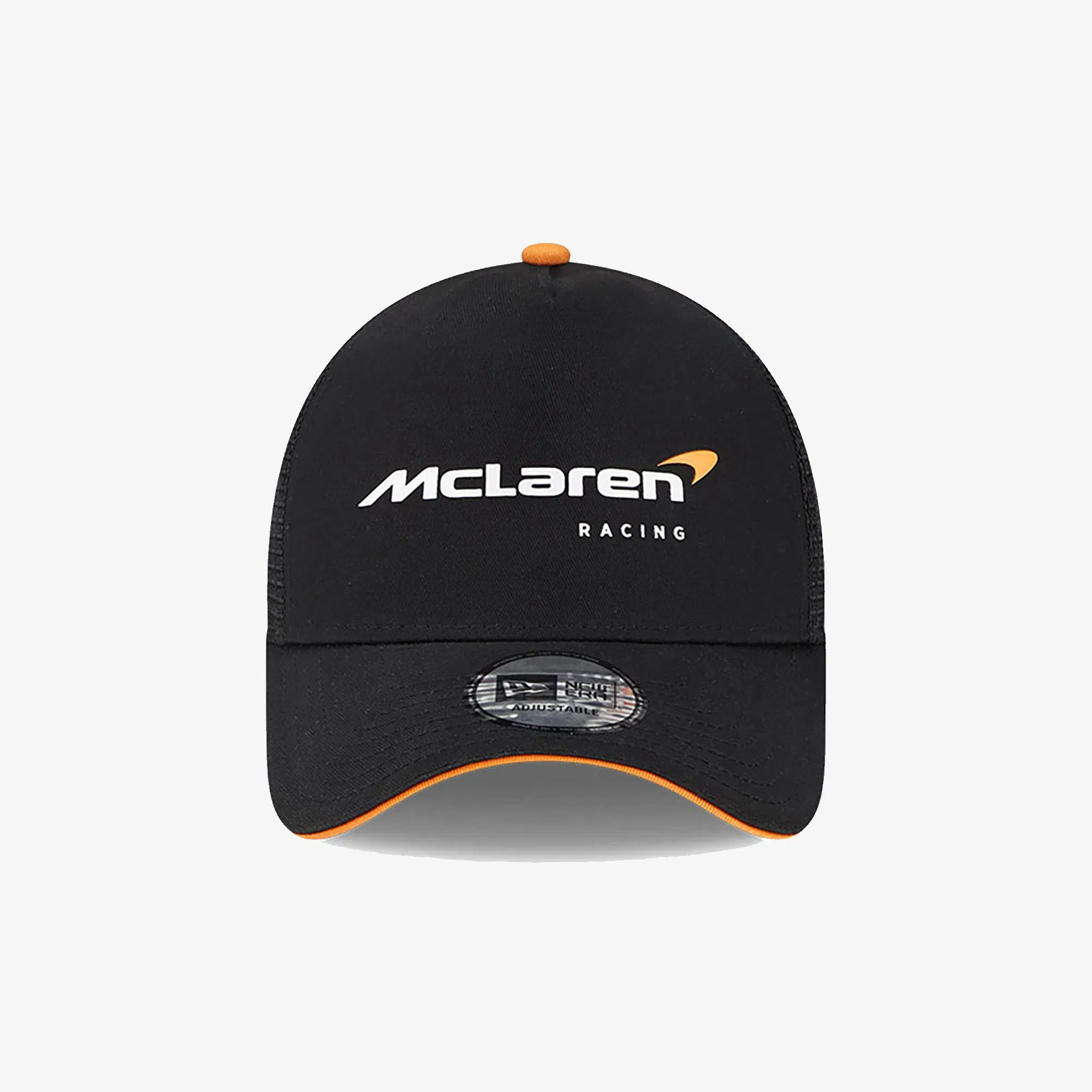 New Era MCLAREN RACING BLACK A-FRAME TRUCKER { BLACK