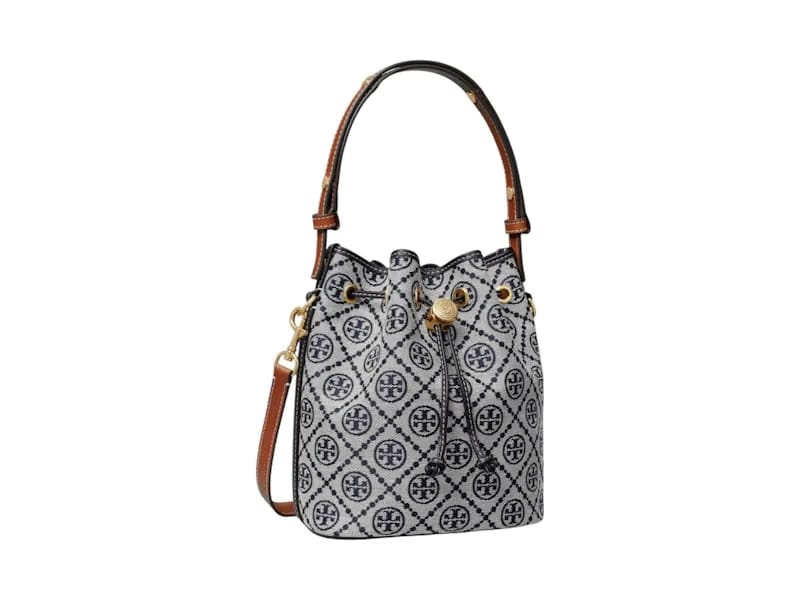 Tory Burch T Monogram Bucket Bag Navy