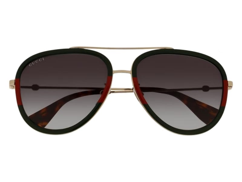 Gucci Aviator Sunglasses Gold Green (GG0062S-003-57)